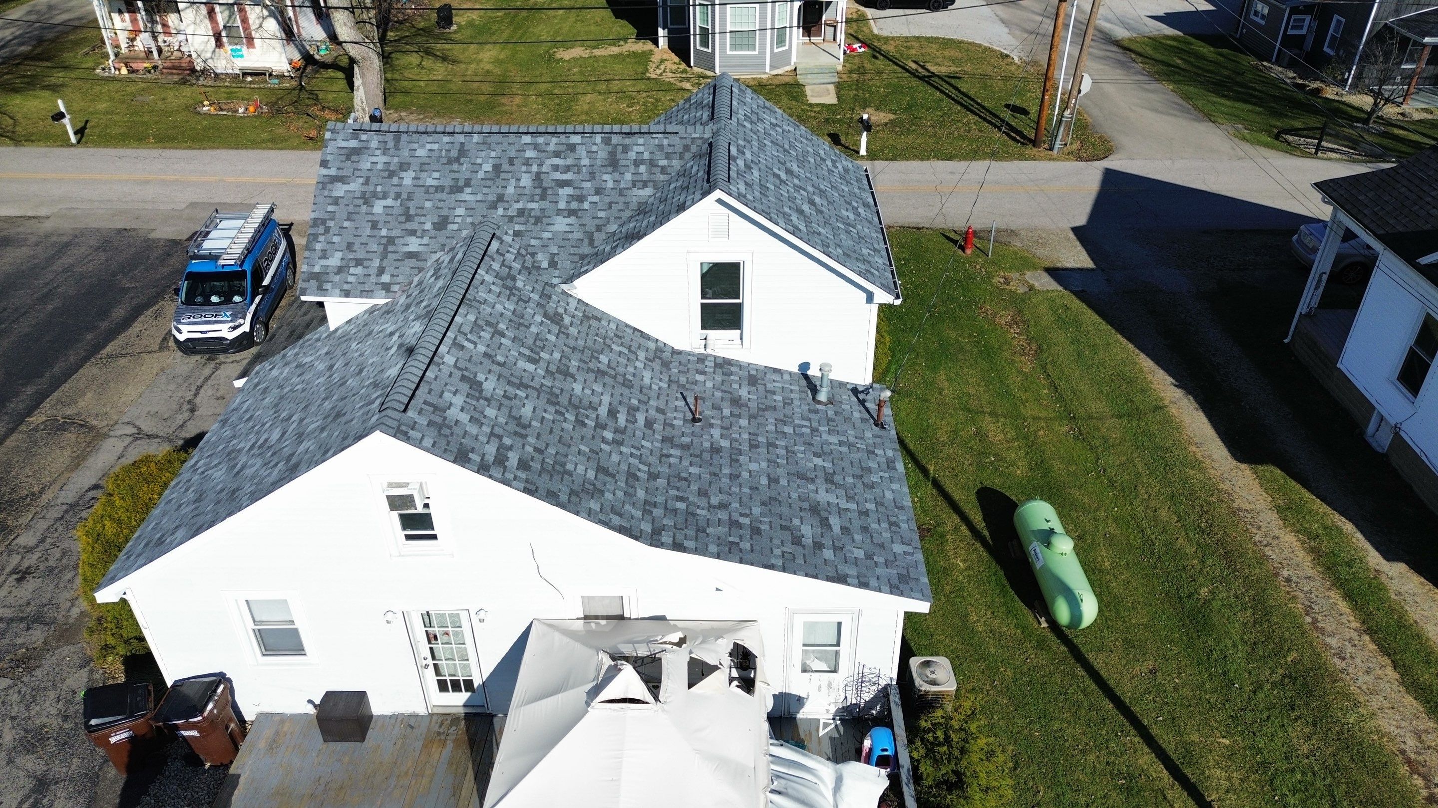 Residential Roofing Installation using Duration Series Shingles - Slatestone Gray by RoofX 
