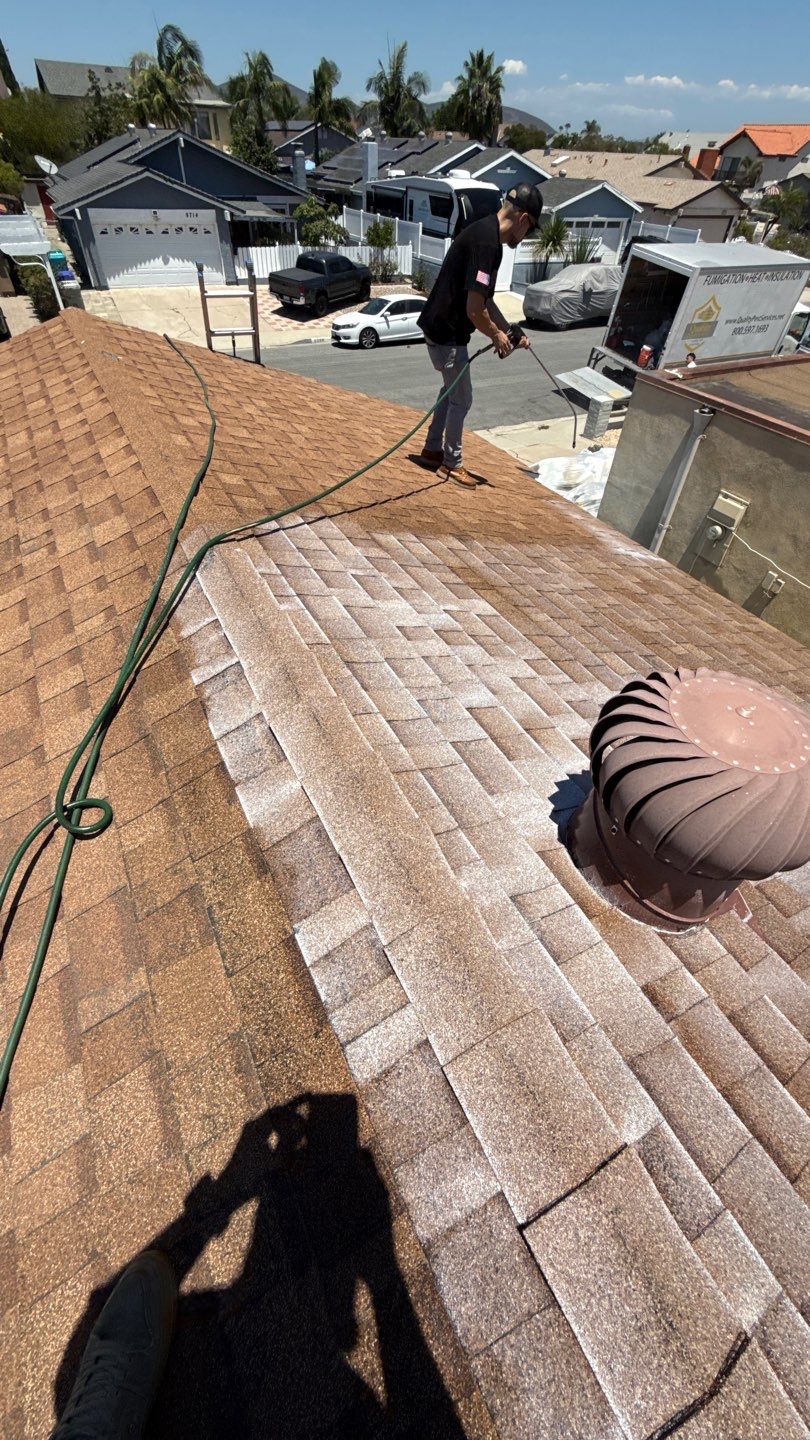 Asphalt Shingle Roof Rejuvenation and Vent Sealing in San Diego by Reliable Roofing San Diego Inc.