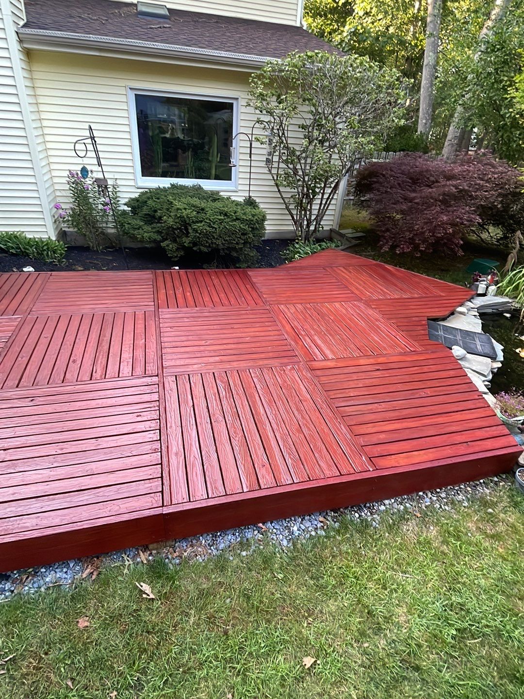 Deck Refinishing Using Powerwasher by A1 NERDY HOMES LLC