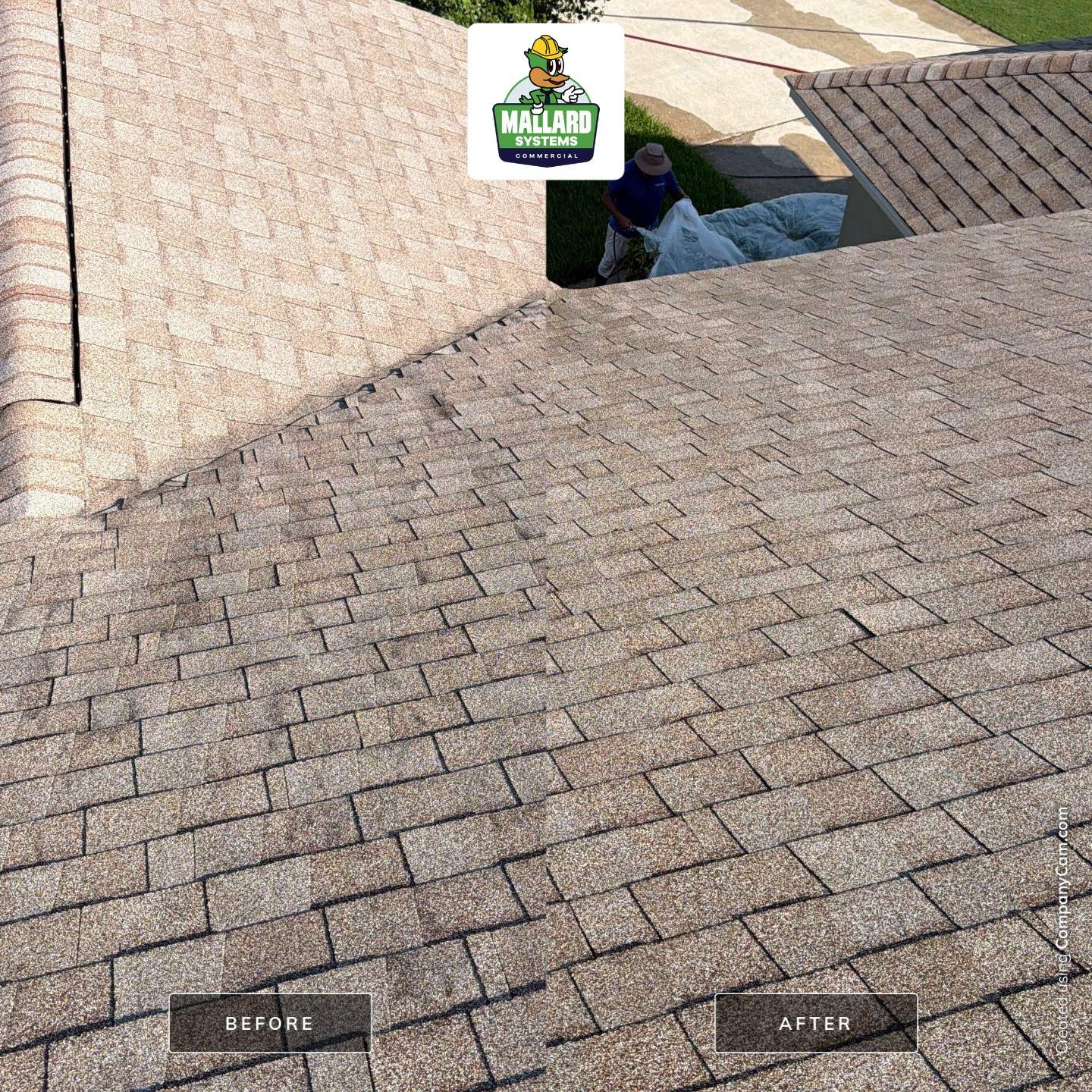 Residential Roof Cleaning in Hunters Creek by Mallard Systems