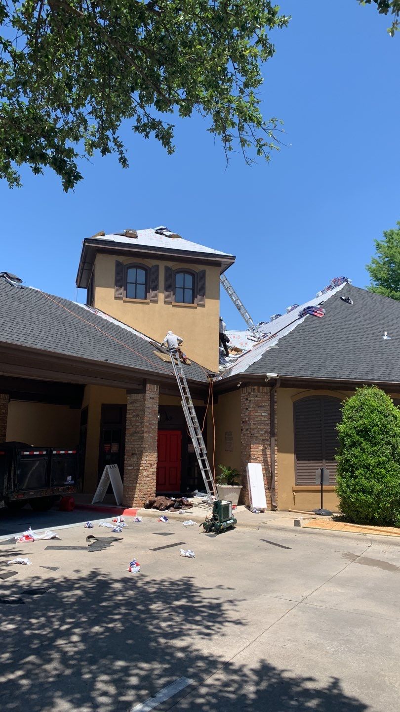 Commercial Roof Installation using GAF Shingles in Dallas Texas by Elite Roofing LLC