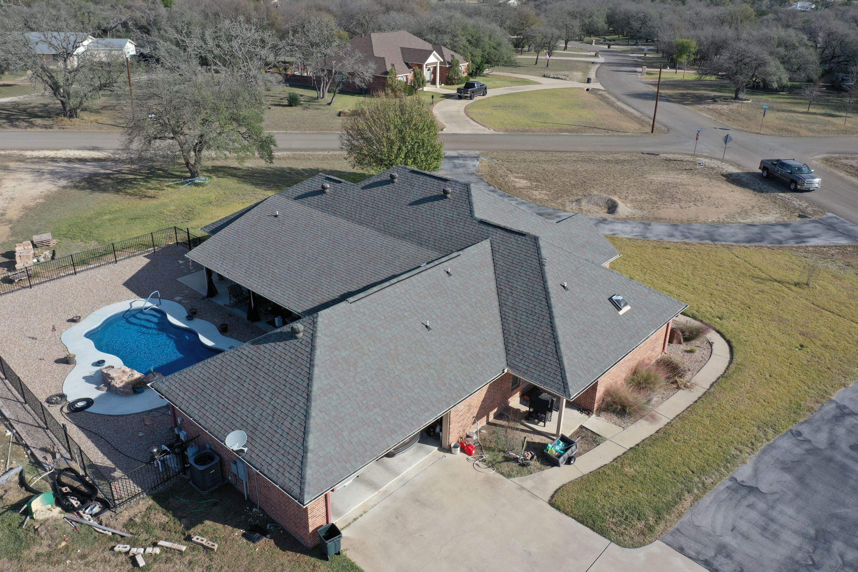 Residential Roof Replacement using Owens Corning - Duration - Colonial Slate by Action Exteriors Austin