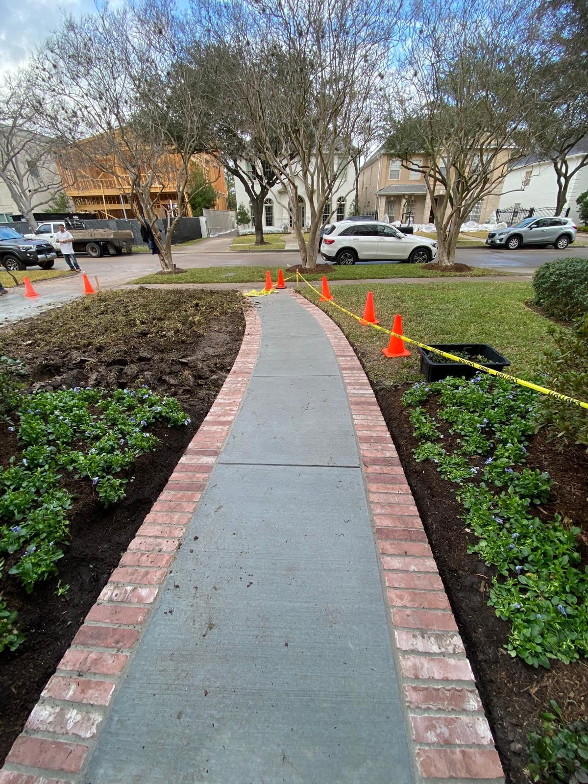 Driveway Concrete Replacement & French Drainage System by Texas Urban Elements
