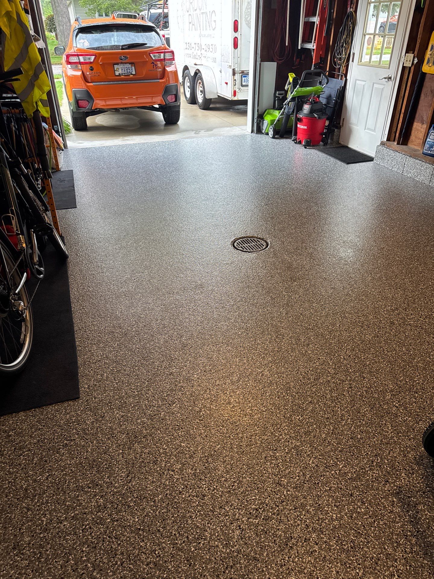 Basalt Epoxy Flake Floor Coating for Muskegon Residential Garage by Gordon Painting