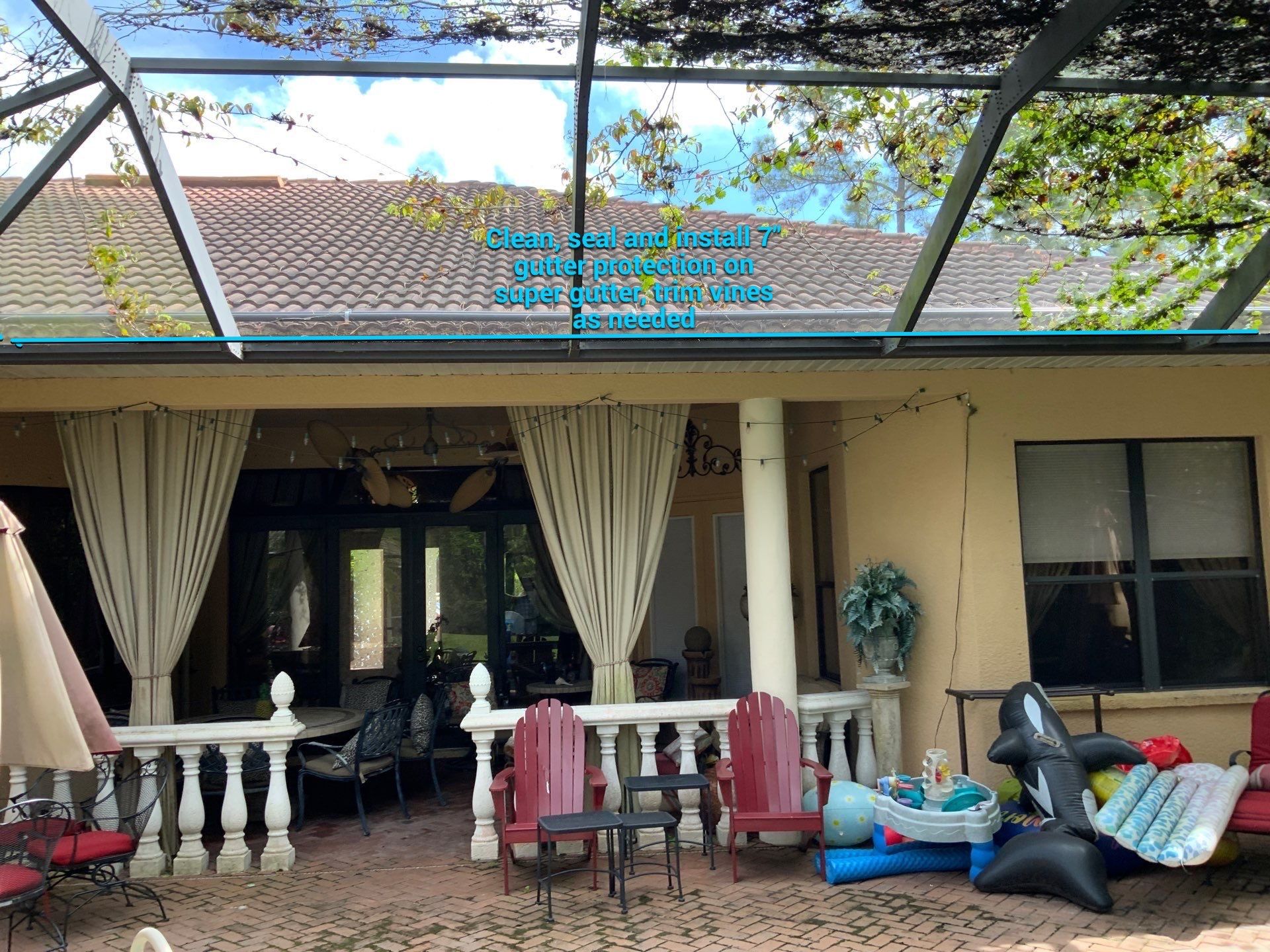 New Splash Guards and 6-Inch seamless Gutters in Naples FL by Gutter Professors