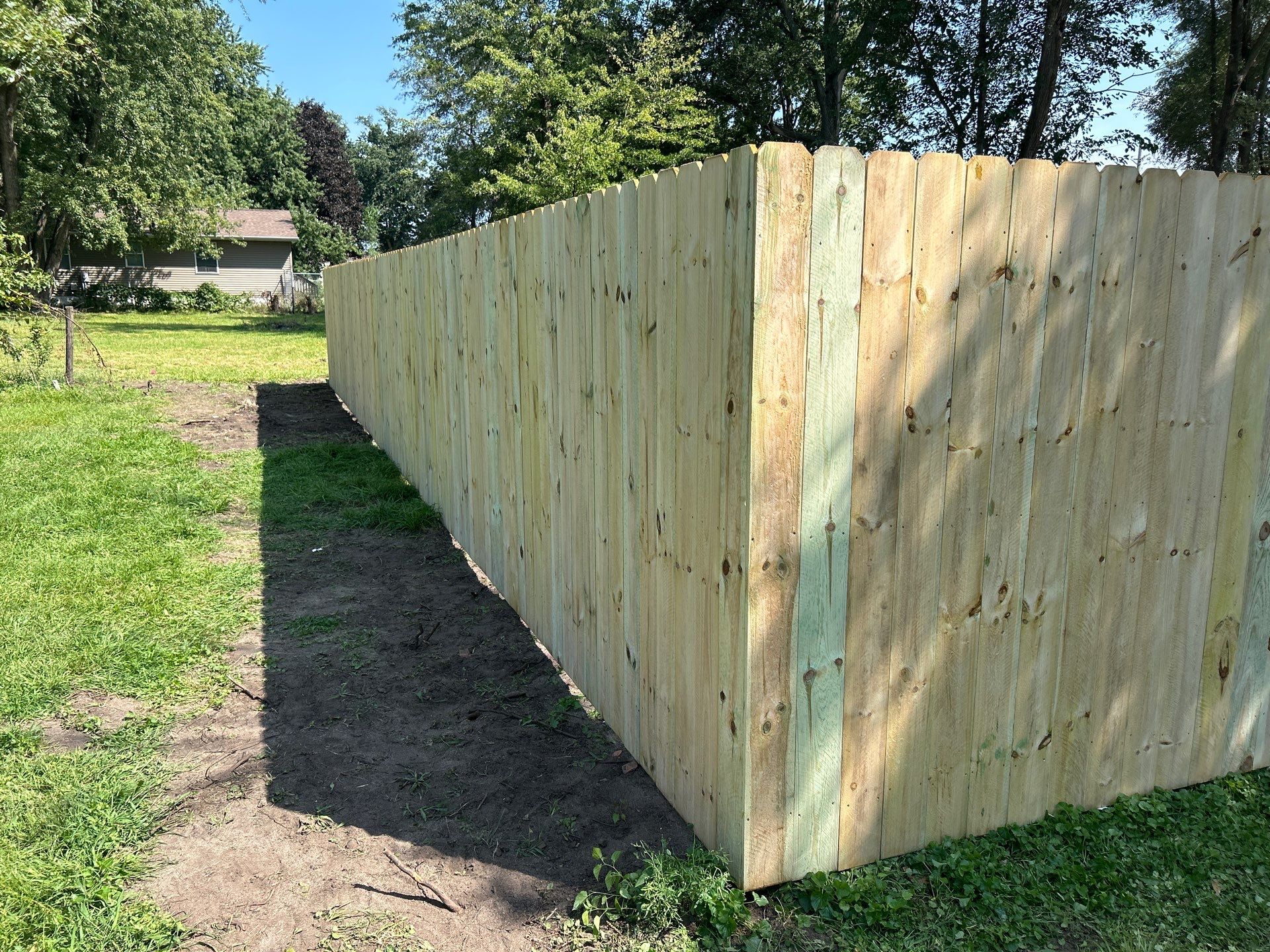 Treated Pine Privacy and Picket Fence Installation in Evansdale by Perfect Picket Fence and Stain