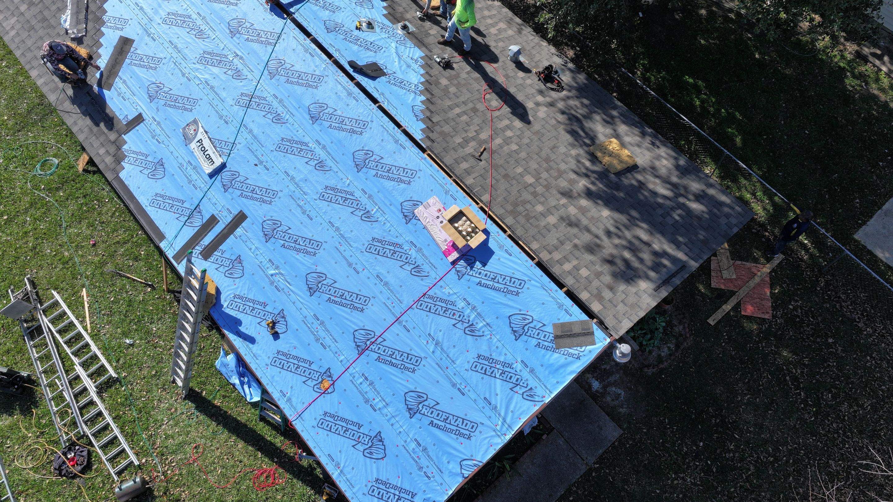 Complete Roof Replacement, Crew in Action — Houston, TX by PL Roofing & SB Roofing, LLC.