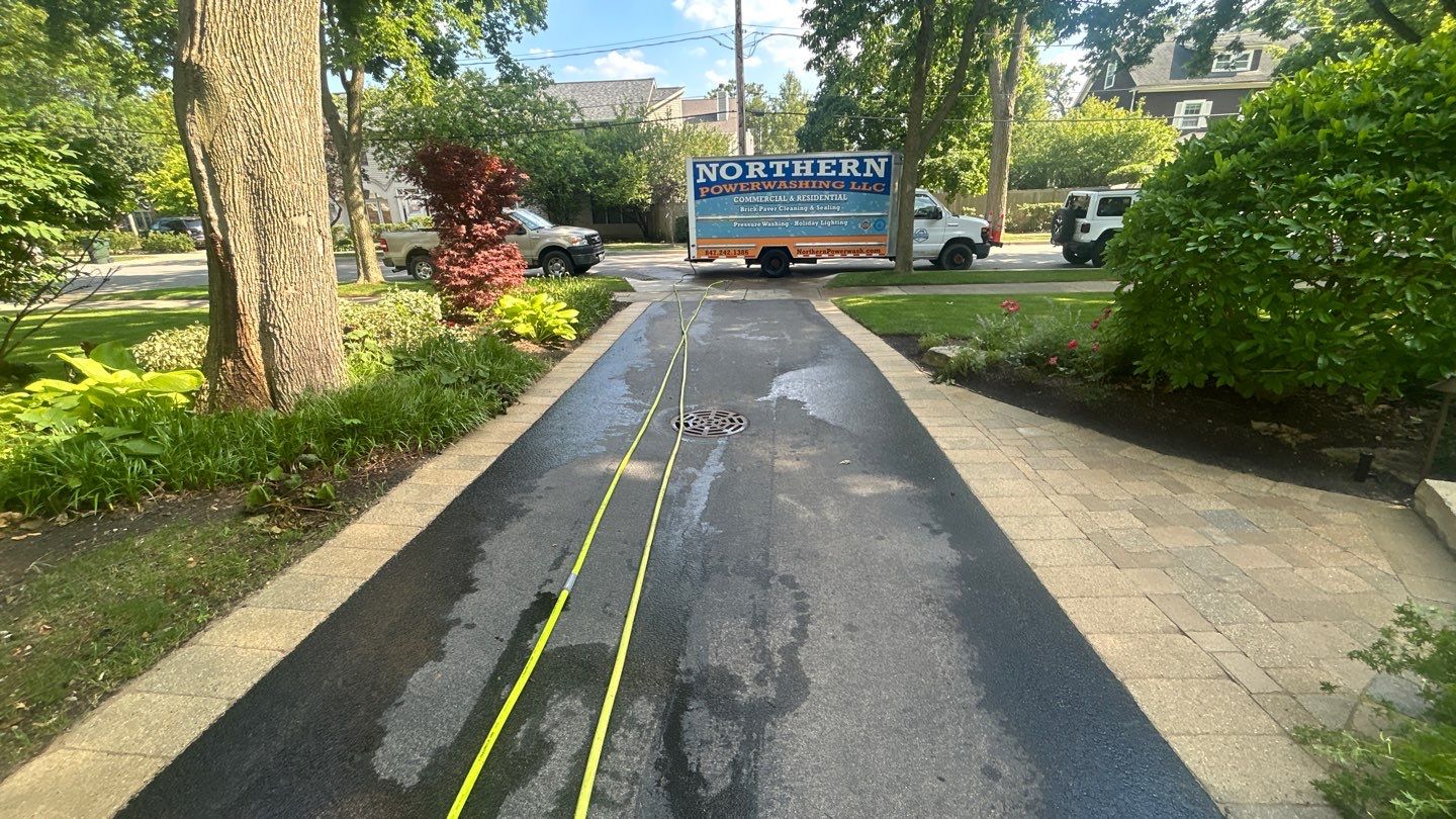 Brick paver clean, sand and seal.  using surebond SB-8700 by Northern Power Washing LLC.