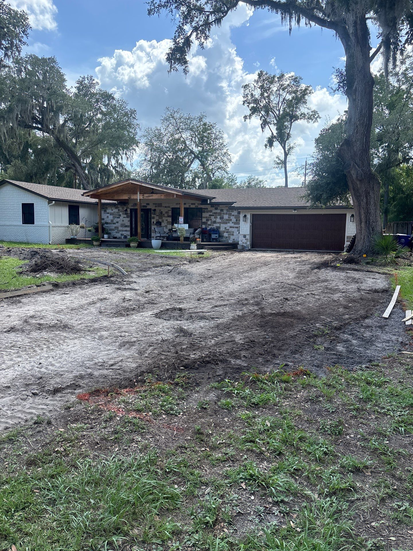 Concrete Driveway Replacement and Expansion in Orange Park by Burlington Concrete & Asphalt Inc