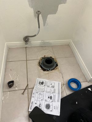 Toilet Seal Installation, Ceiling Pipe Inspection, and Water Faucet Installation