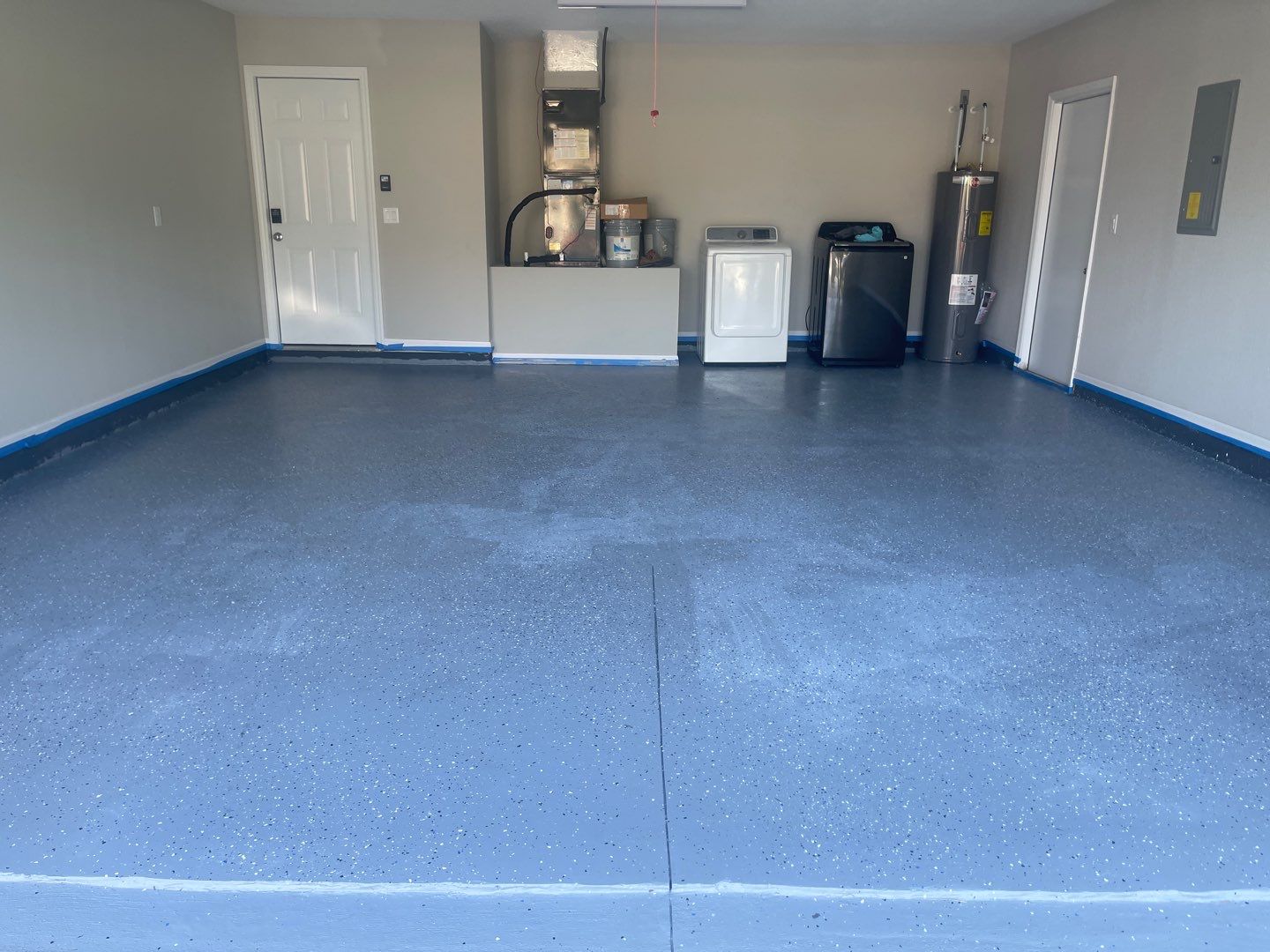 Garage Project in Ocala, FL in Denim by Cross Creek Concrete Coatings