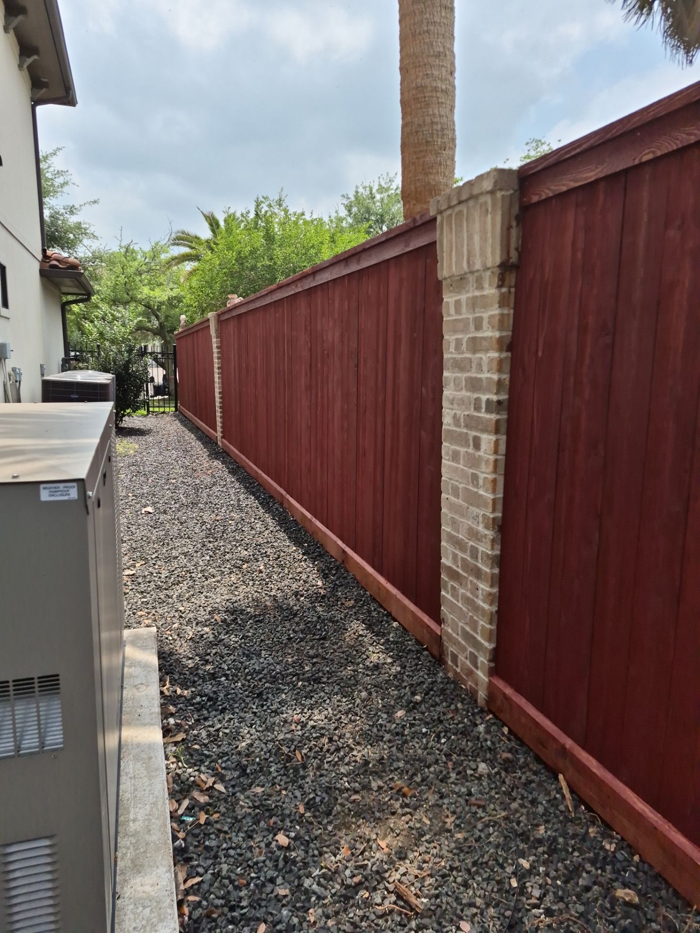 Western Red Cedar Privacy Fence with Dual-Stain Finish by Tim's Fences