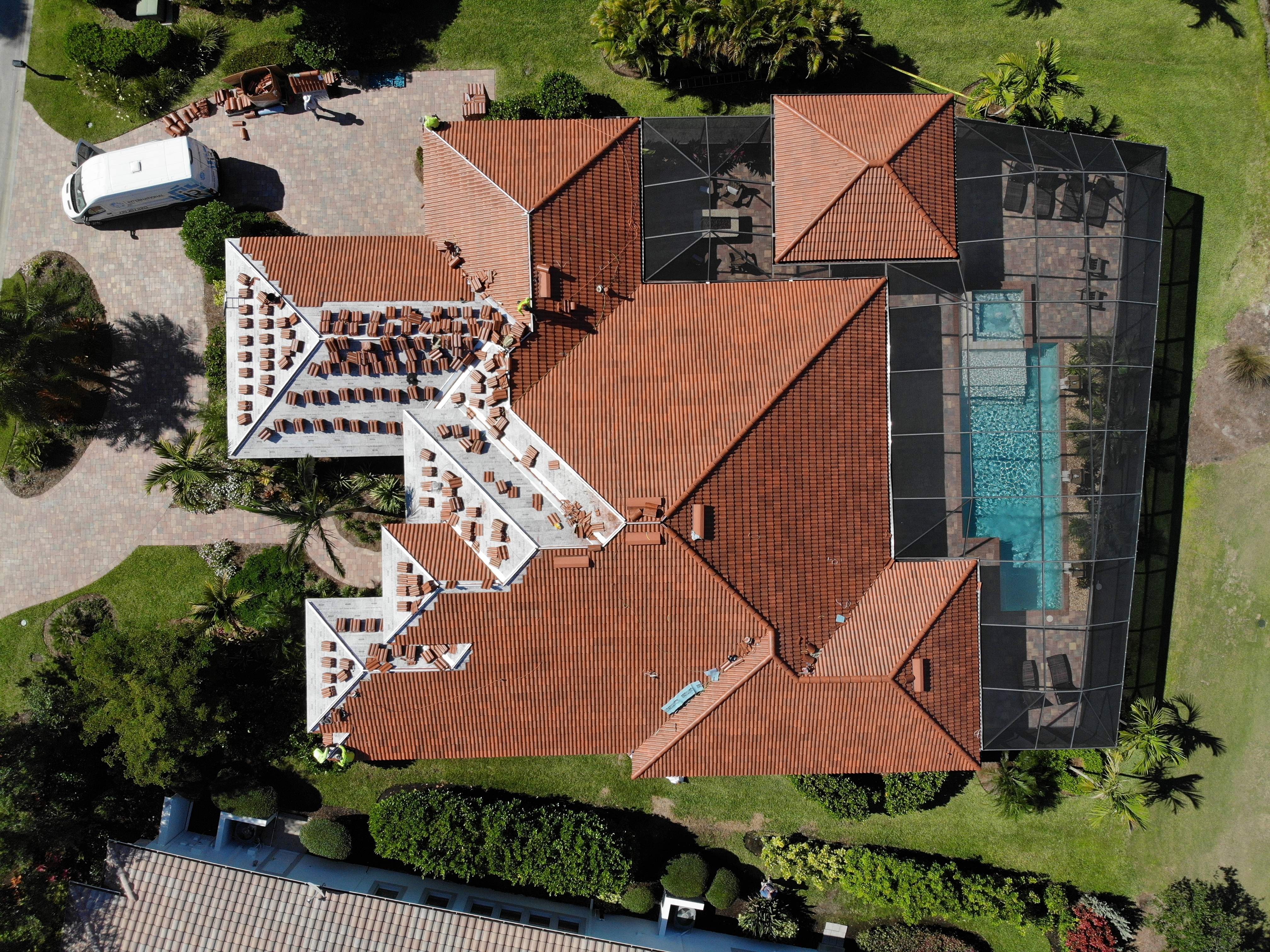 Residential Roofing Installation using Composite Spanish Tile by International Roofing