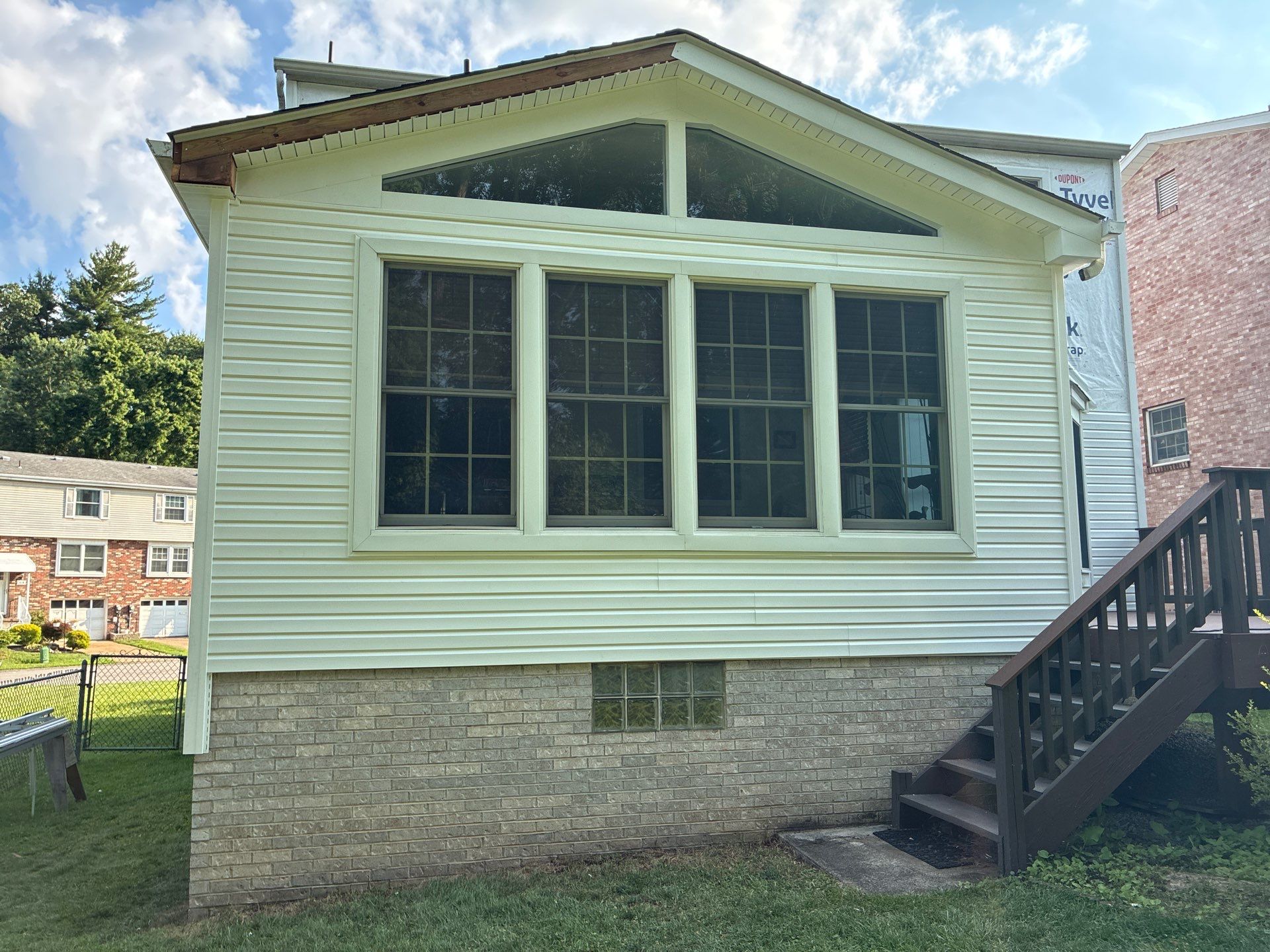 Partial House Vinyl Siding Replacement and Sunroom Renovation near Crafton by Ideal Siding Pittsburgh