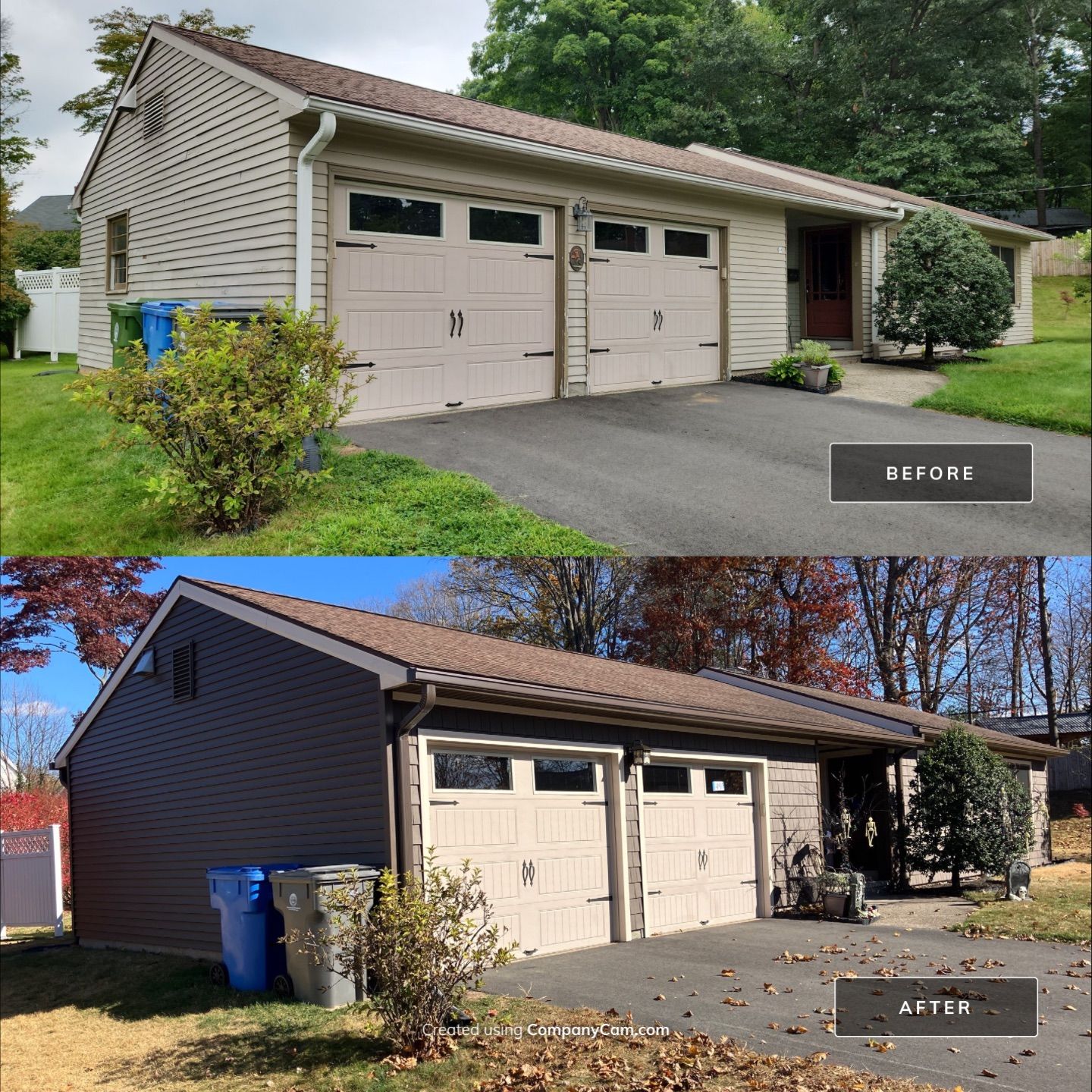 Siding using Monogram D/4 x 16'8" clapboard, Espresso and Cedar Impressions D/7 perfection in Espresso by DiGiorgi Roofing and Siding Inc