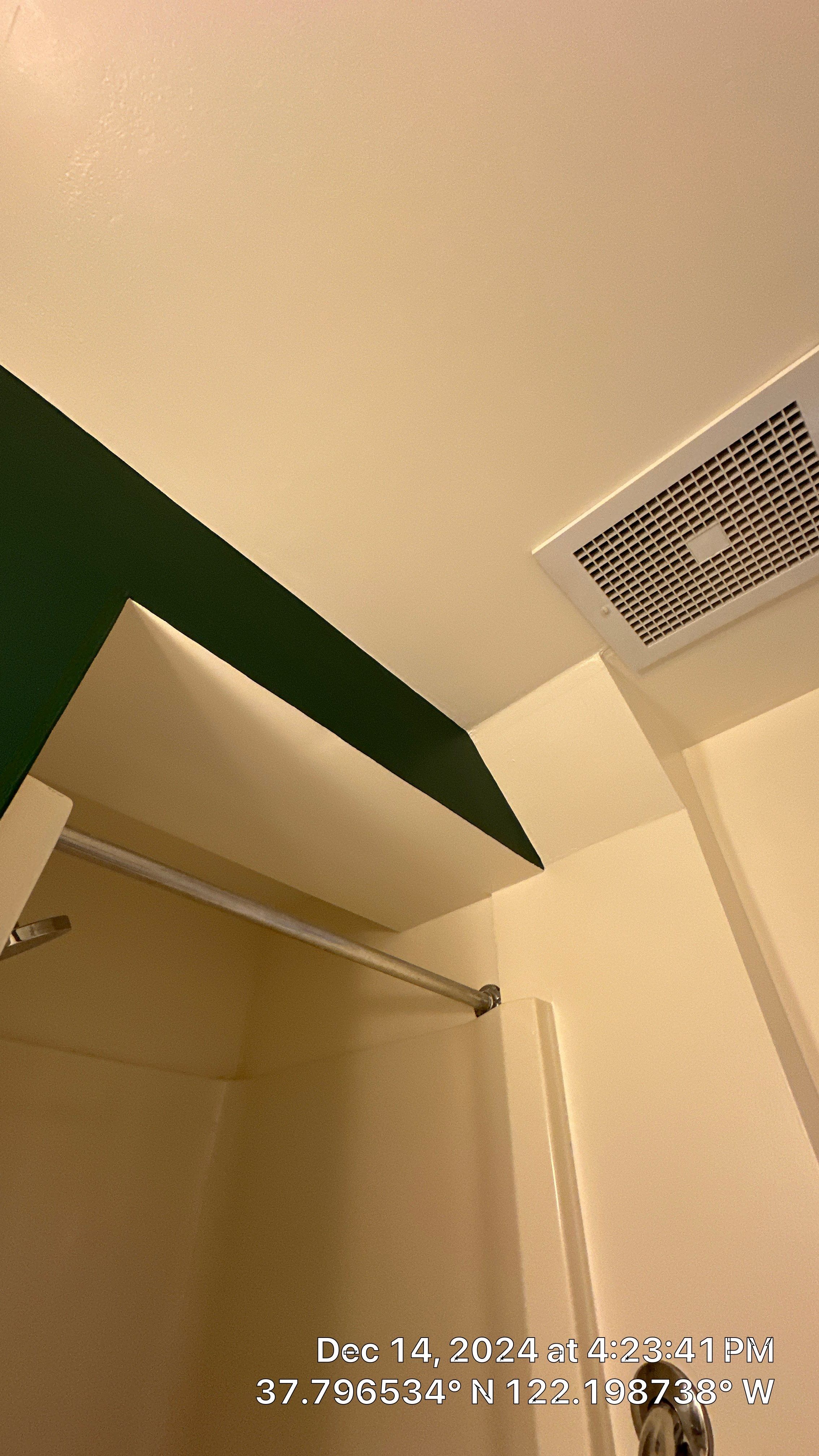 Bathroom-drywall repair and repaint by Herrera’s Bay Area Painting inc.