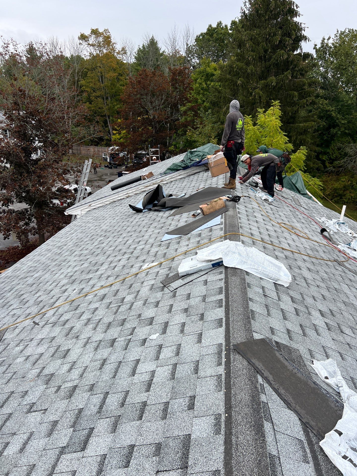 Multi-Unit Townhouse Asphalt Roofing Replacement in Saco by Tall pine roofing