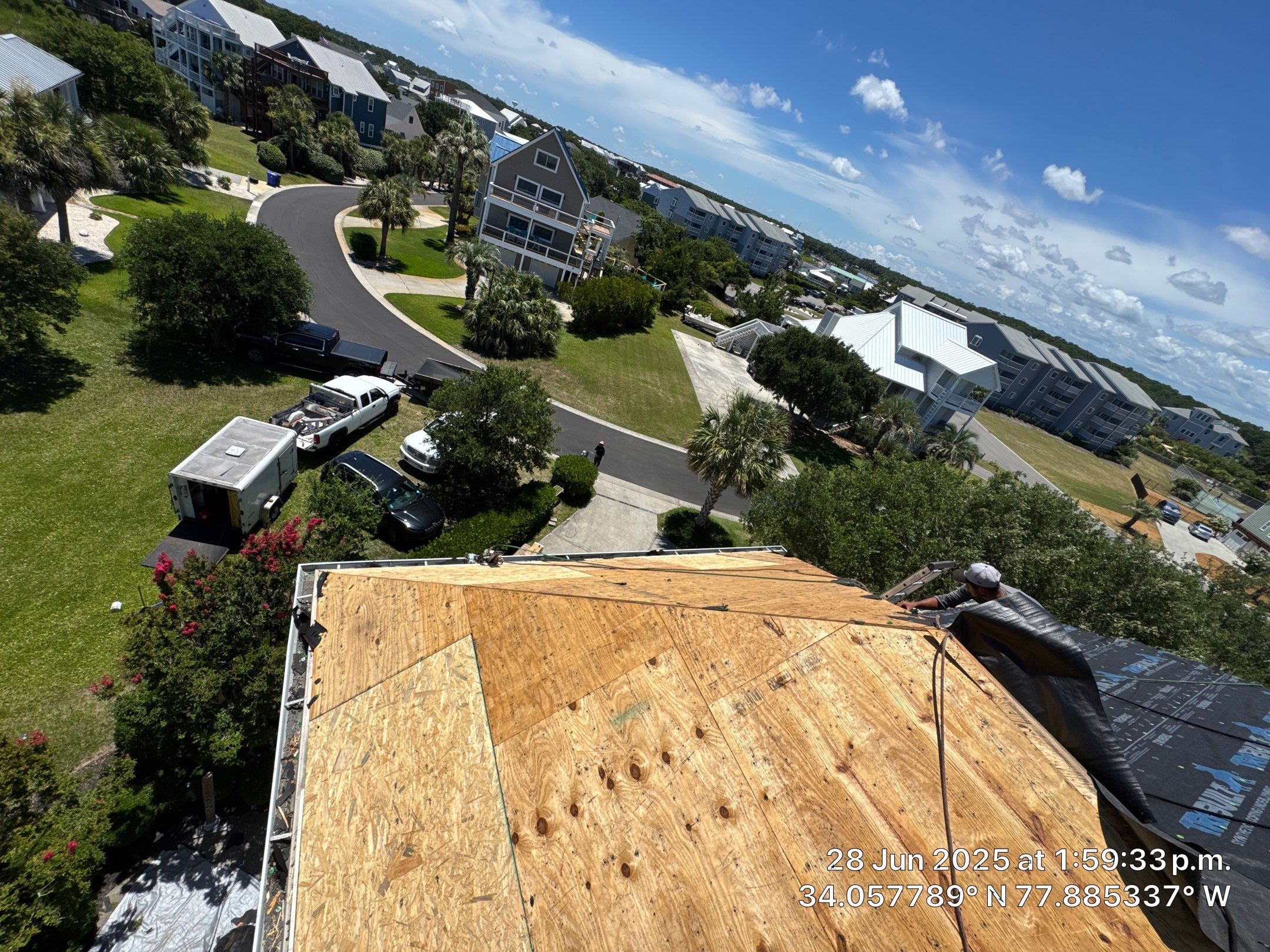 Insurance Claim Roof Replacement in Carolina Beach, NC Using CertainTeed Georgetown Gray by RGR Construction and Roofing, LLC