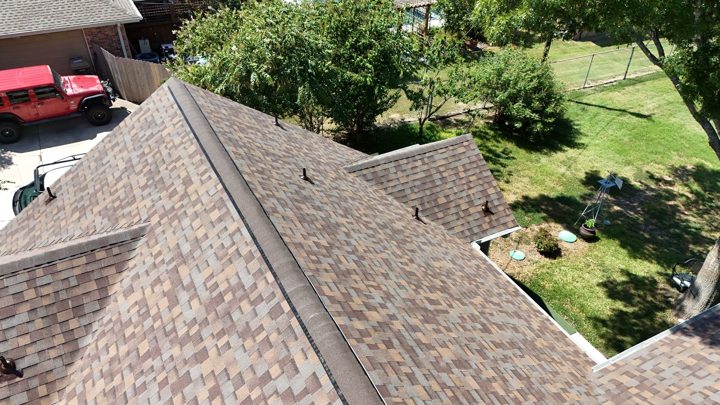 Replacement using Owens Corning - Duration - Teak by Action Exteriors Austin