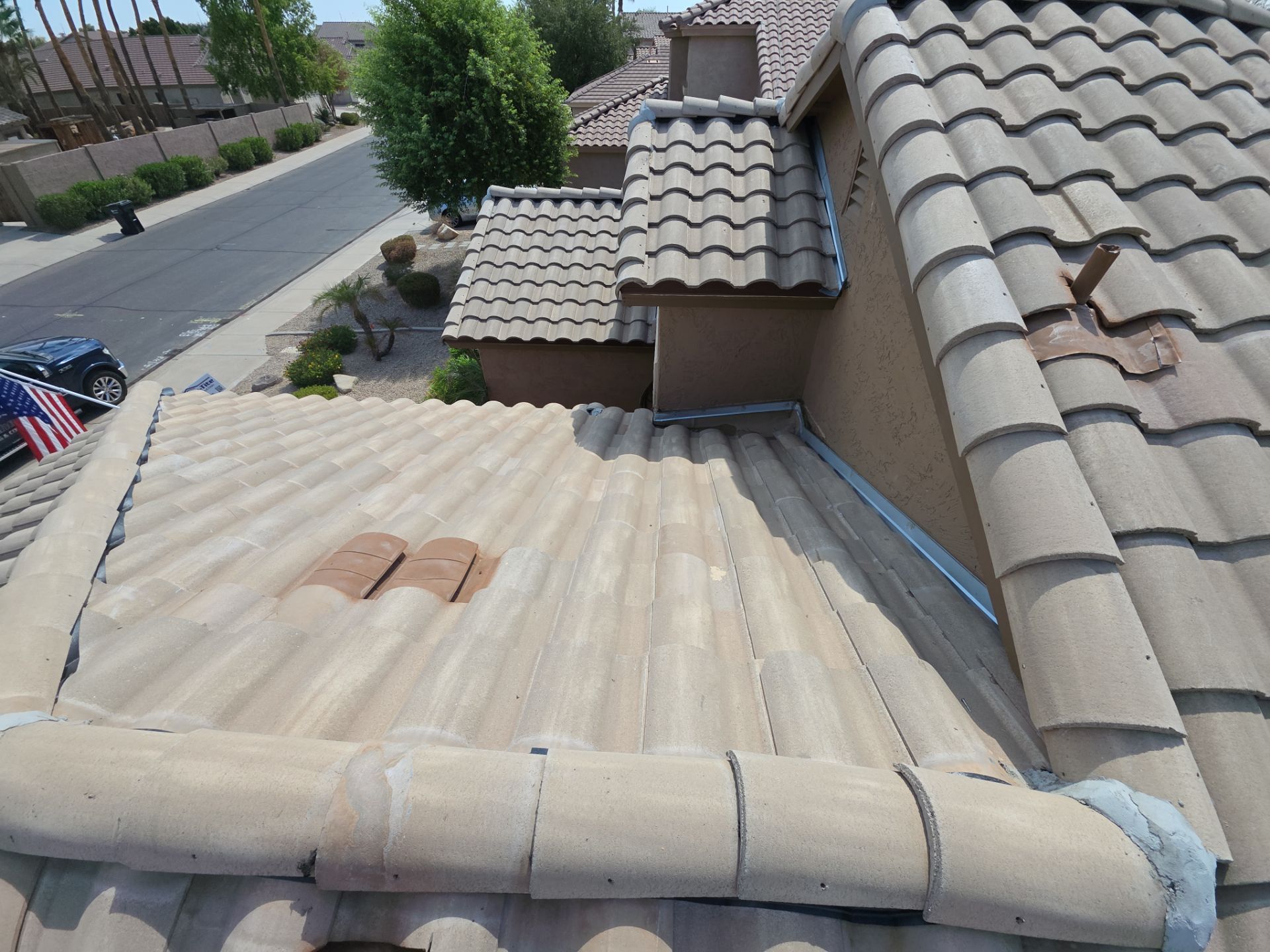 New tile reset for this beautiful home in Chandler by Weather-Tite Roofing