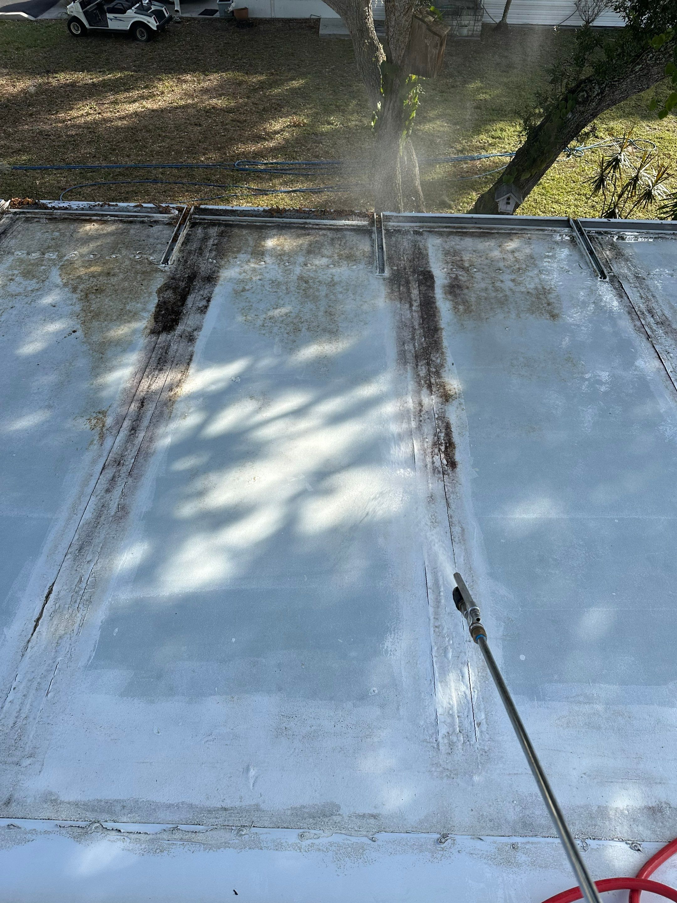 TPO Membrane Roof Cleaning and Gutter Cleaning by Sunshine AquaWash