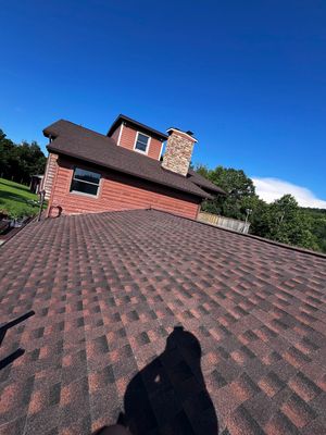Residential Roofing Installation using GAF TImberline HDZ Hickory