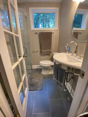 Decatur Bathroom Renovation Featuring Walk-In Shower and Tile Upgrades