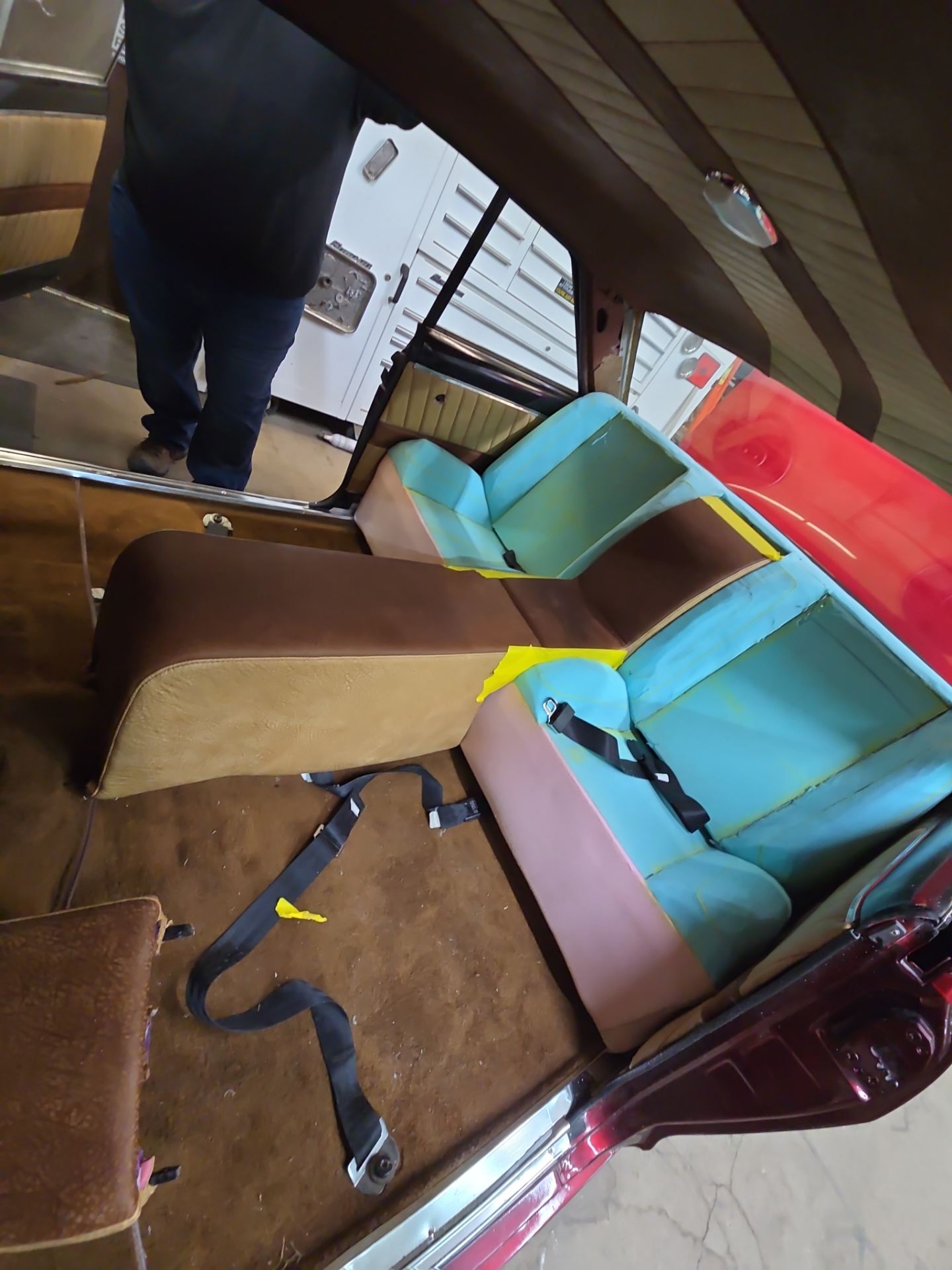 1963 Nova SS Custom Leather Interior  by Rocky Mountain Upholstery Co