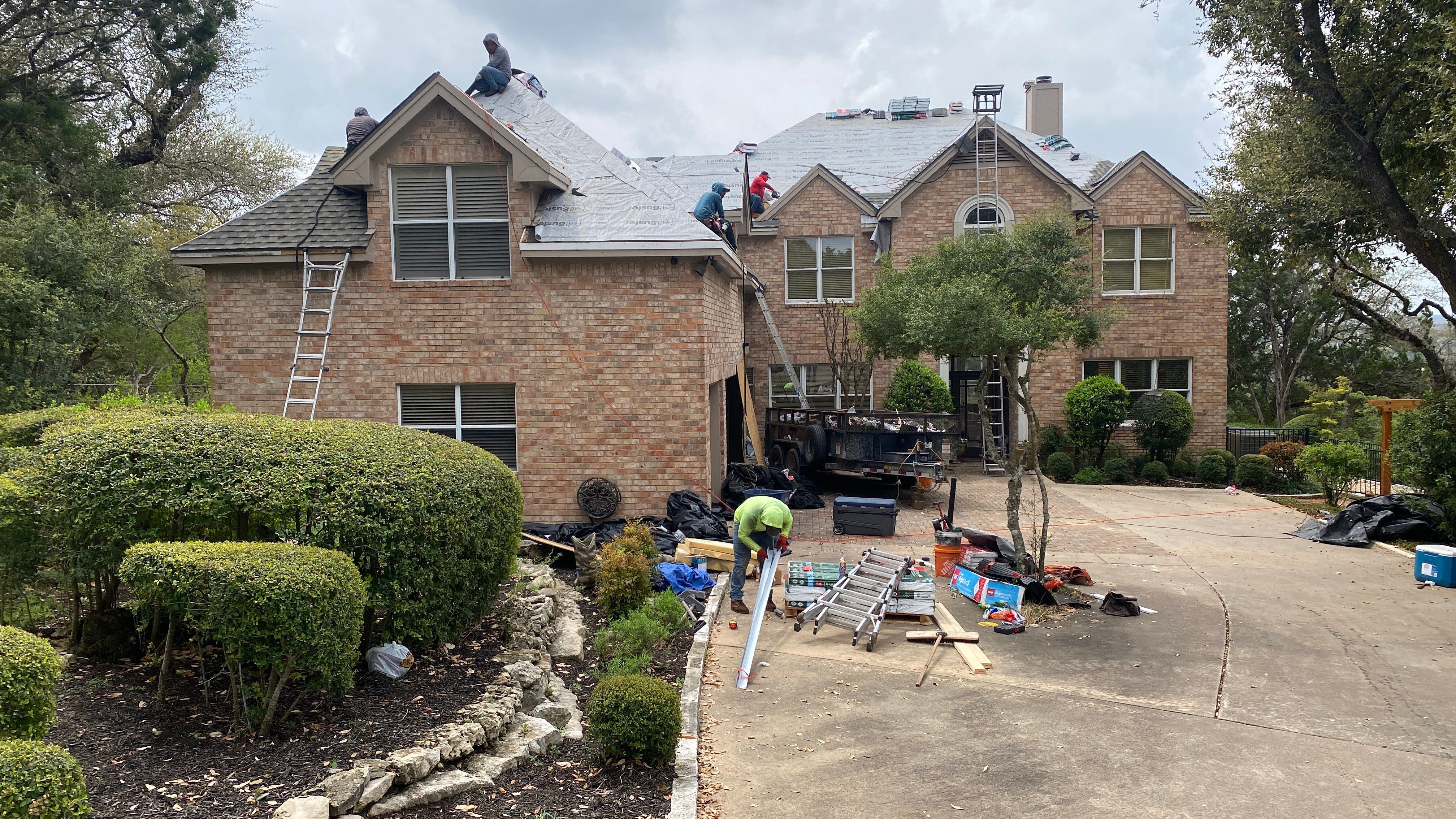 Restoring Strength & Beauty After Hail Damage using GAF - Ultra HDZ - Weathered Wood by Action Exteriors Austin