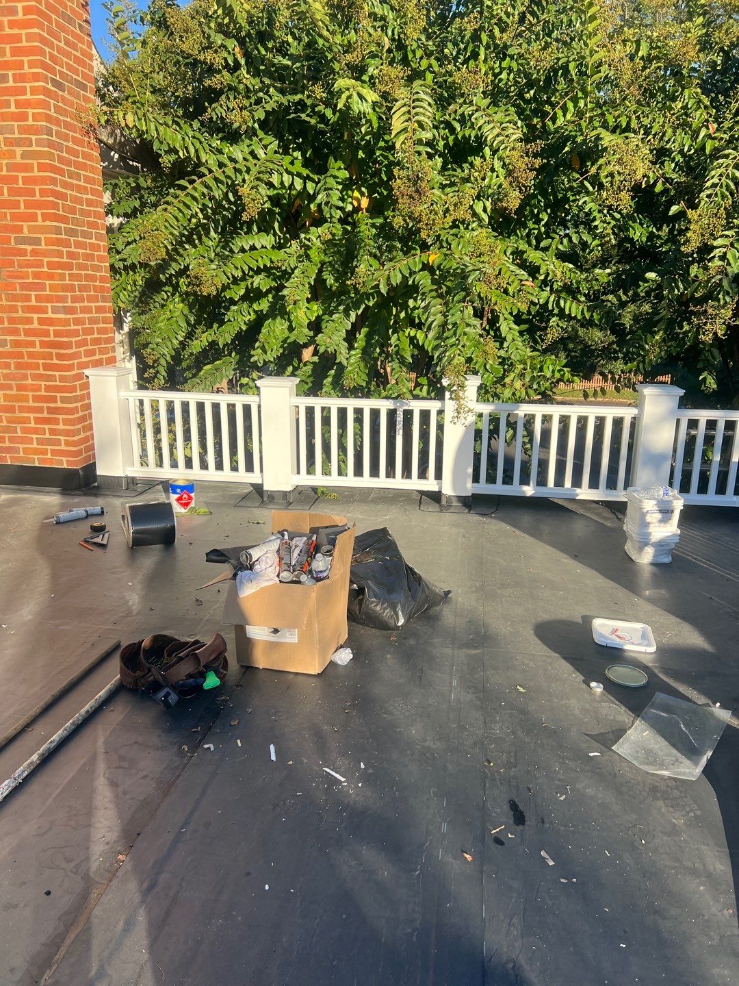 McLean - Residential Flat Roof Replacement with Carlisle Syntec EPDM by RM Banning, Inc.