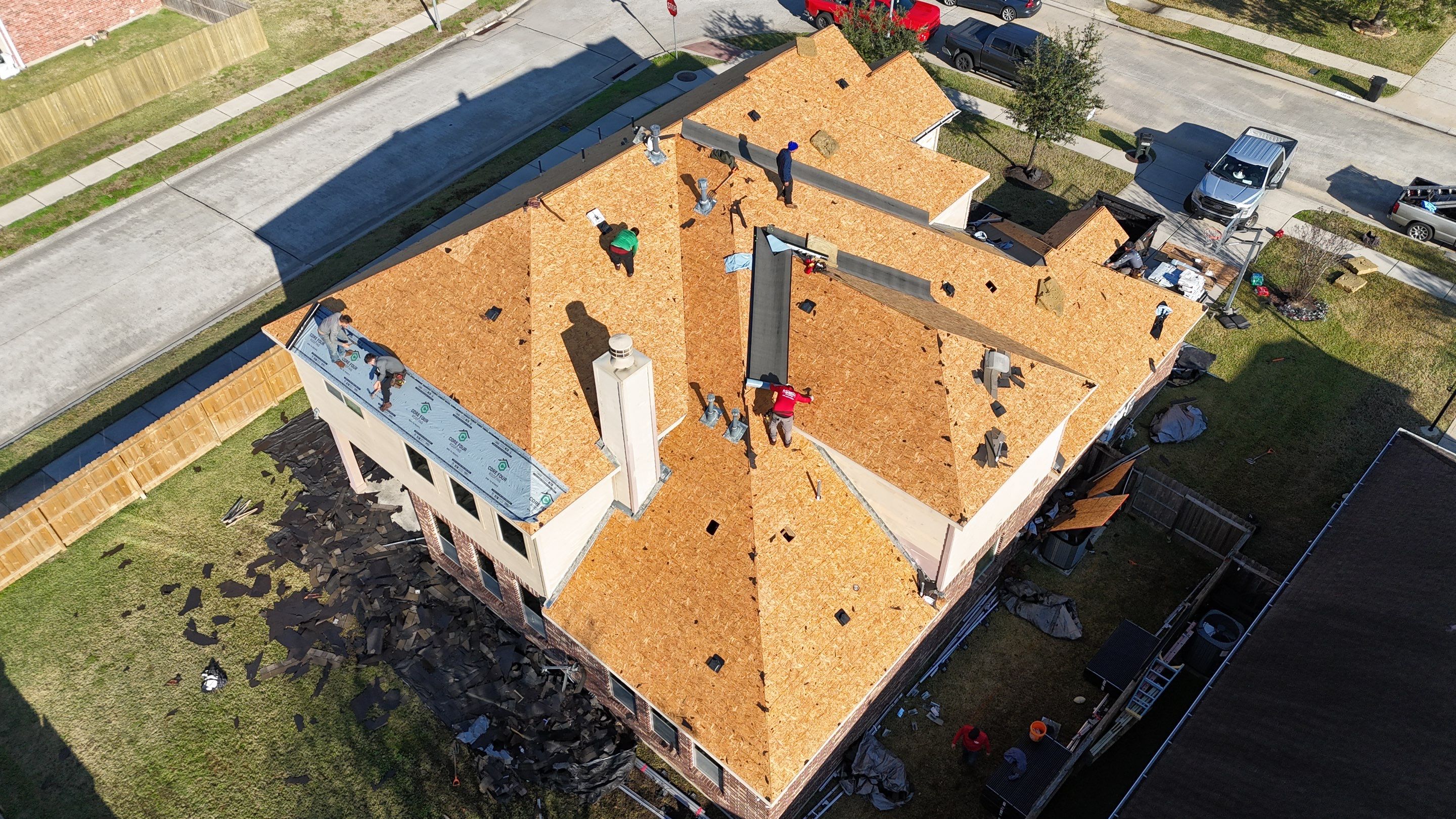 Roof Replacement with Solar Detach & Reset using IKO Dynasty by Core Four Roofing
