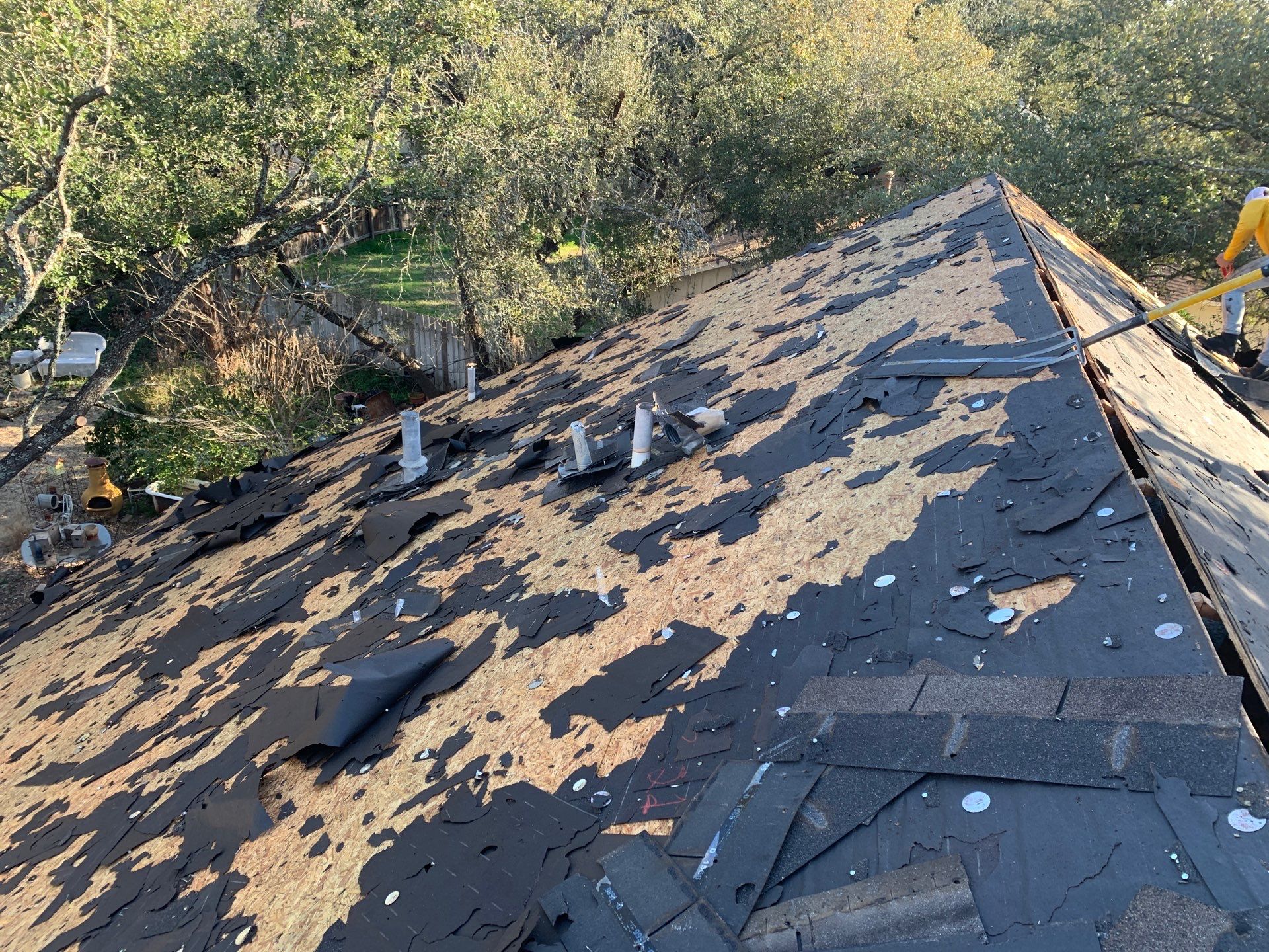 Cedar Park Roofing Replacement With Malarkey Vista AR Shingles and Decking Repair by Caliber Restoration LLC