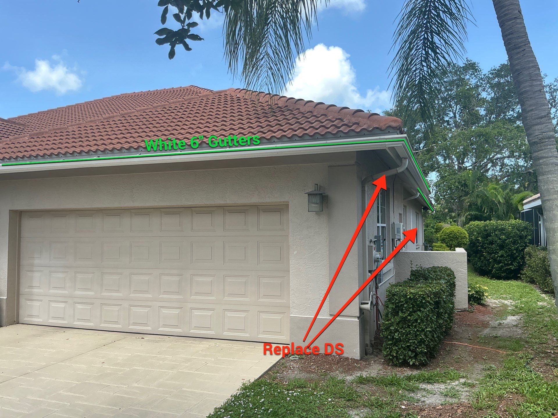 6-inch White Seamless Gutters Installation by Gutter Professors