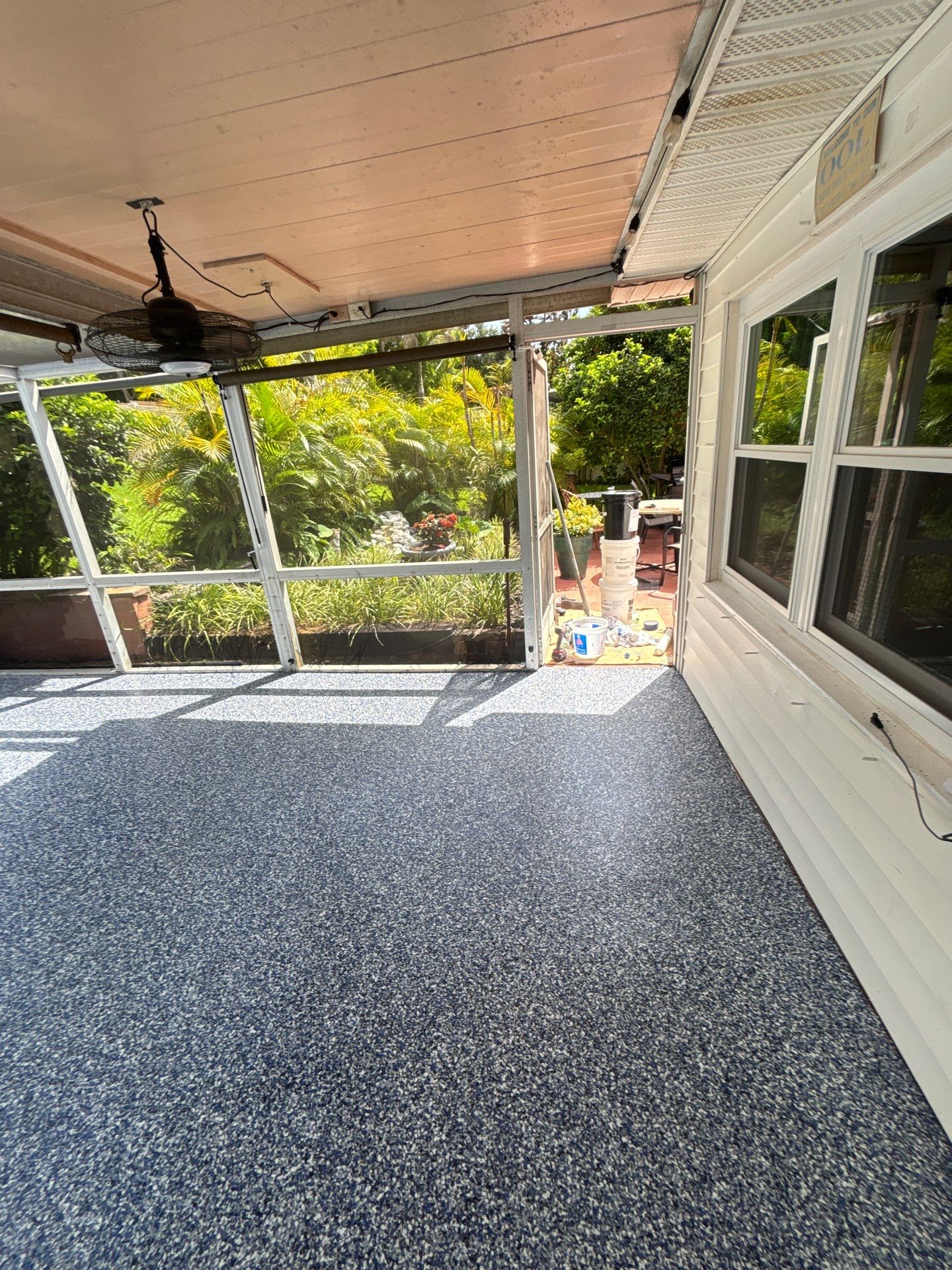 Lake Wales Pool Deck Concrete Coating with Orbit Flake by Performance Floors & Coating