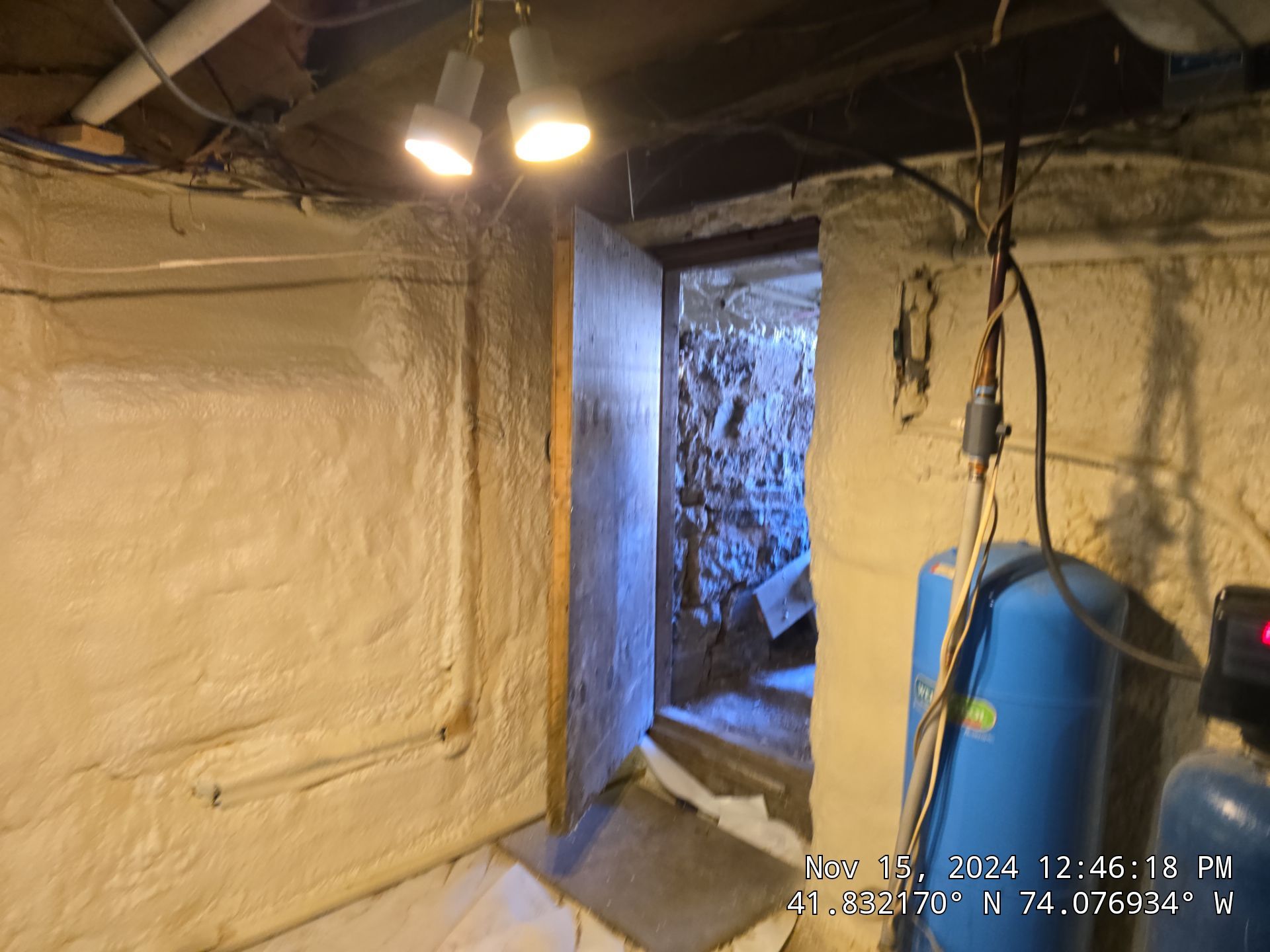 Basement Exterior Walls using Closed Cell Spray Foam by NYS Foam & Energy
