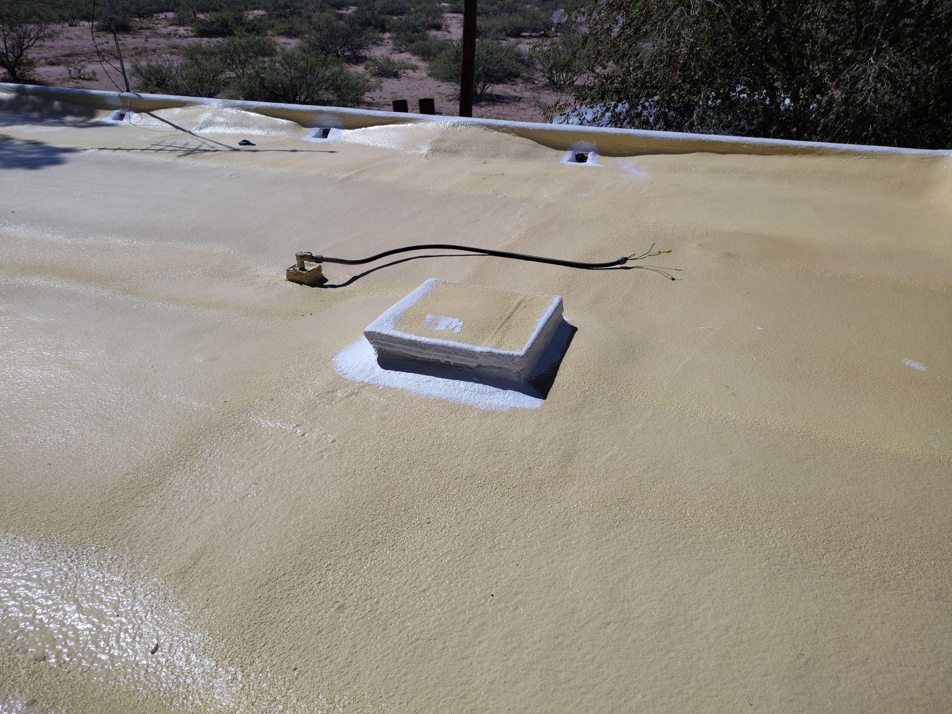 Residential roof application by SPF Services 