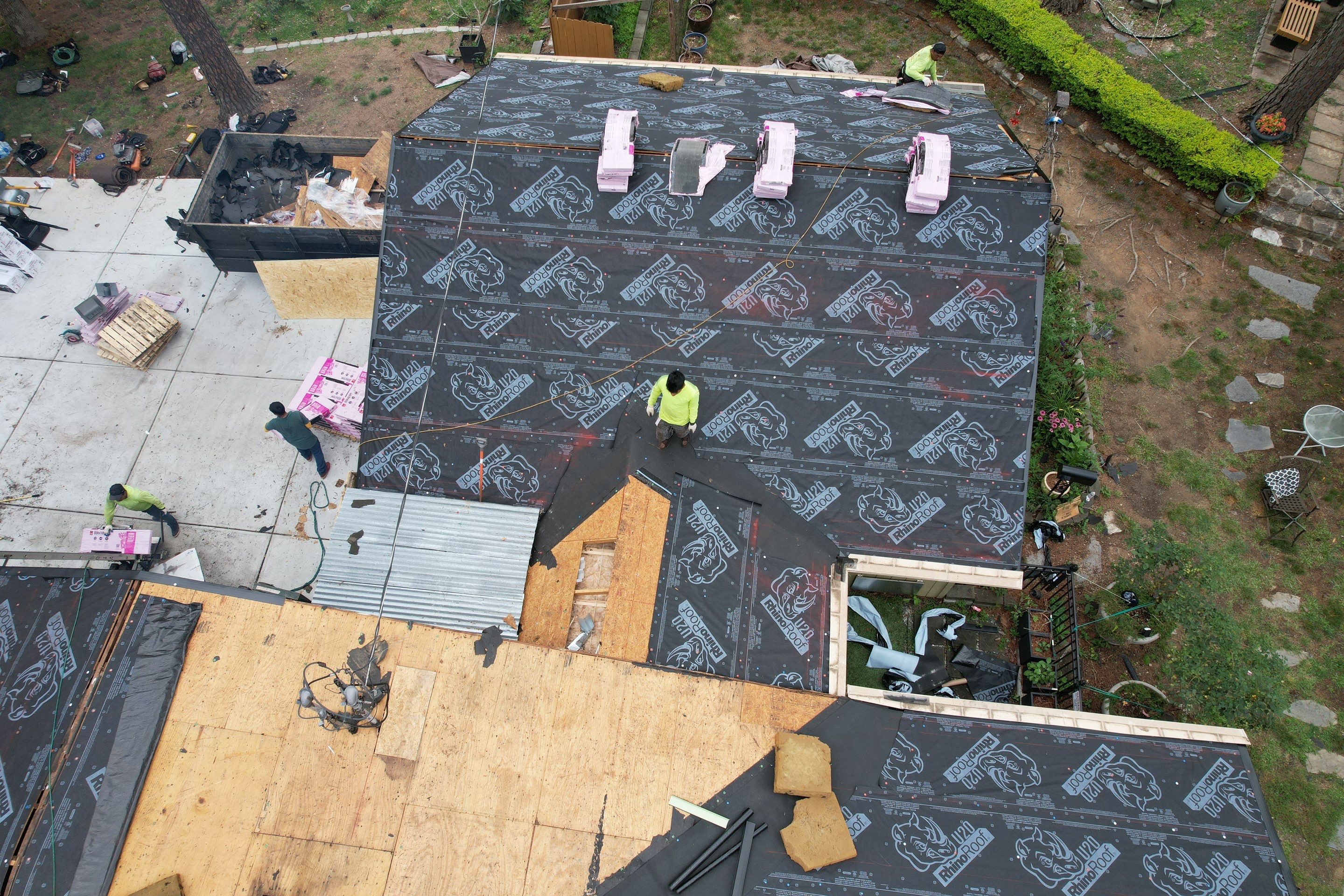 Residential Roofing Installation using Owens Corning by Inspector Roofing and Restoration