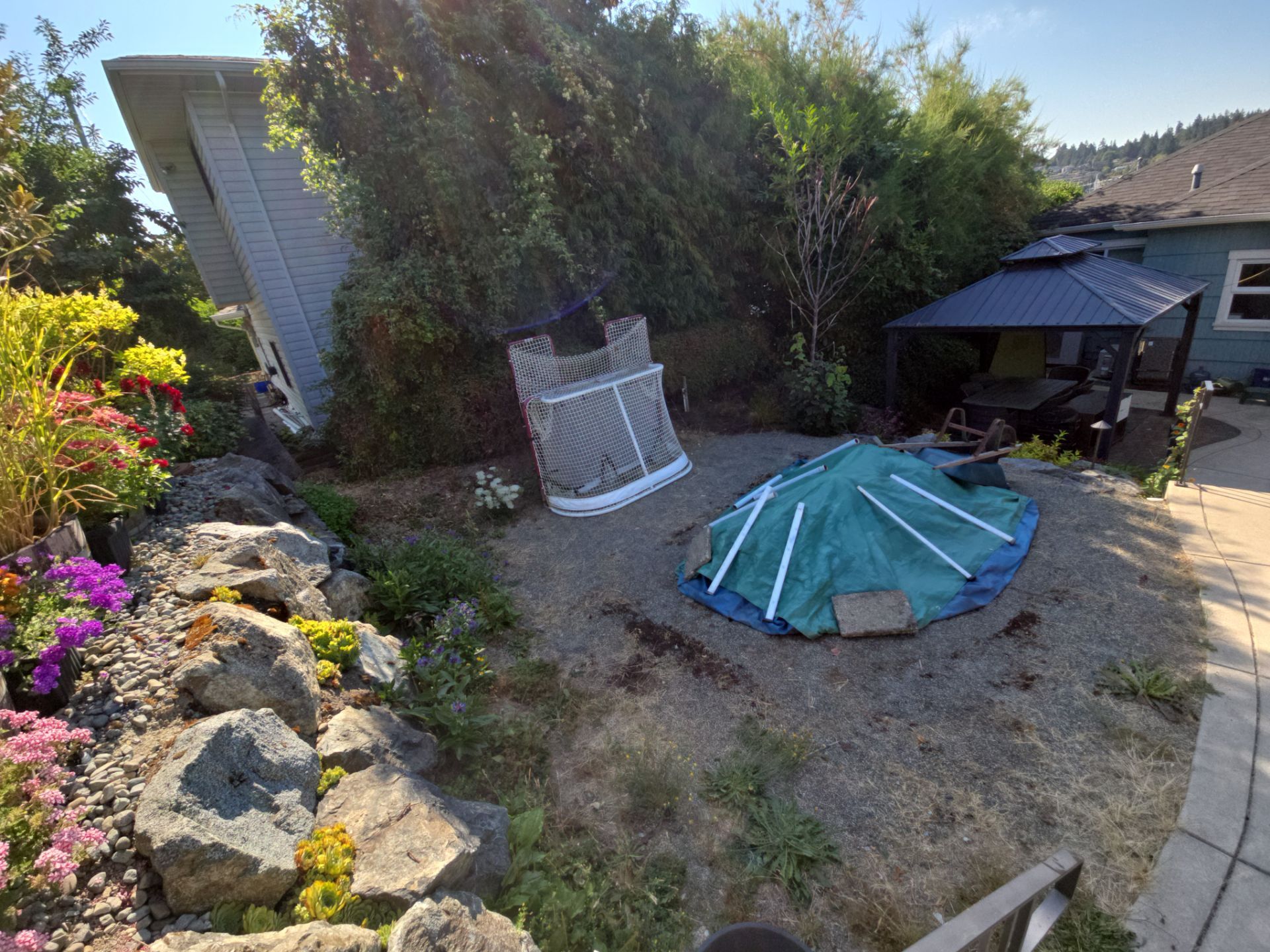 Backyard Transformation — Custom Shed, Paver Patio & Retaining Wall by Habanero Garden and Exterior Care