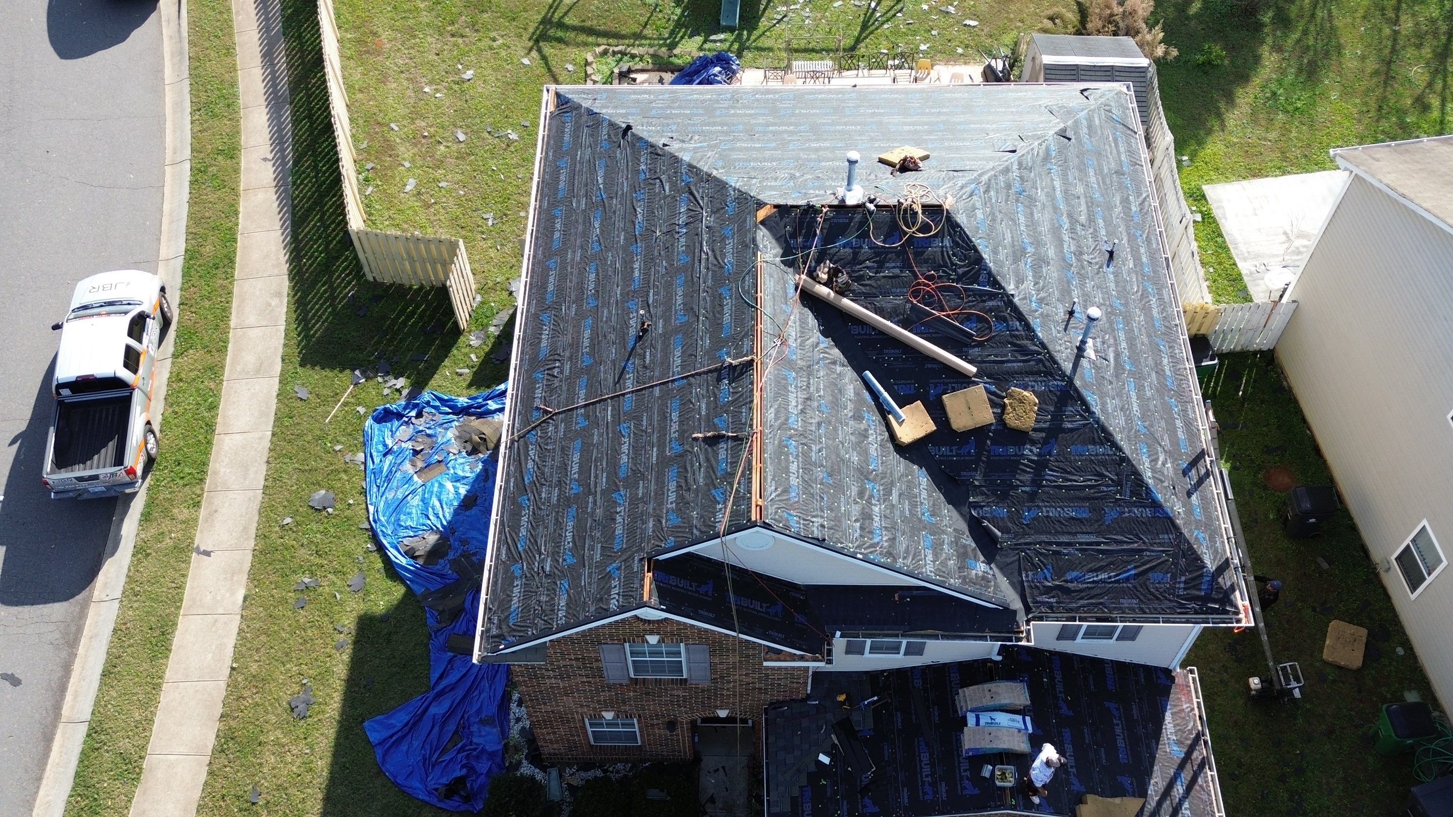 Roof replacement, interior and gutters repair by hail and wind damage by Just Brilliant Restoration JBR
