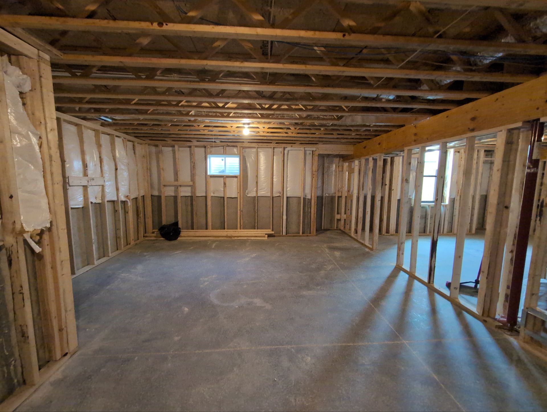Comprehensive Electrical Rough-In and Data Networking for Washington Township Basement by Techkinect