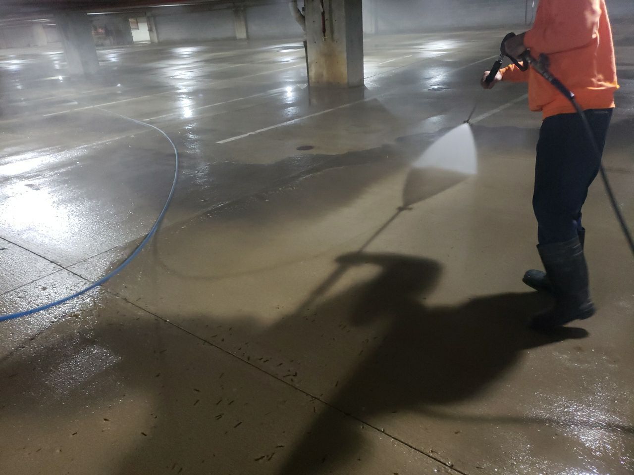 Downers Grove, Parking garage by Northern Power Washing LLC.