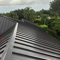 24ga 1.5" Mechanical Seam Dark Bronze  by Total Roofing System The Metal Roof Experts