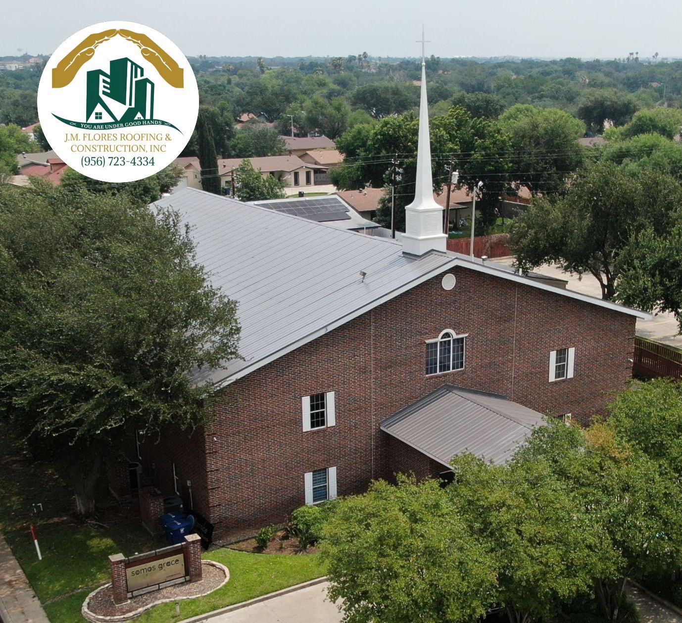 Commercial Roofing Installation using Classic Rib Metal Roof by JM Flores Roofing & Construction, Inc