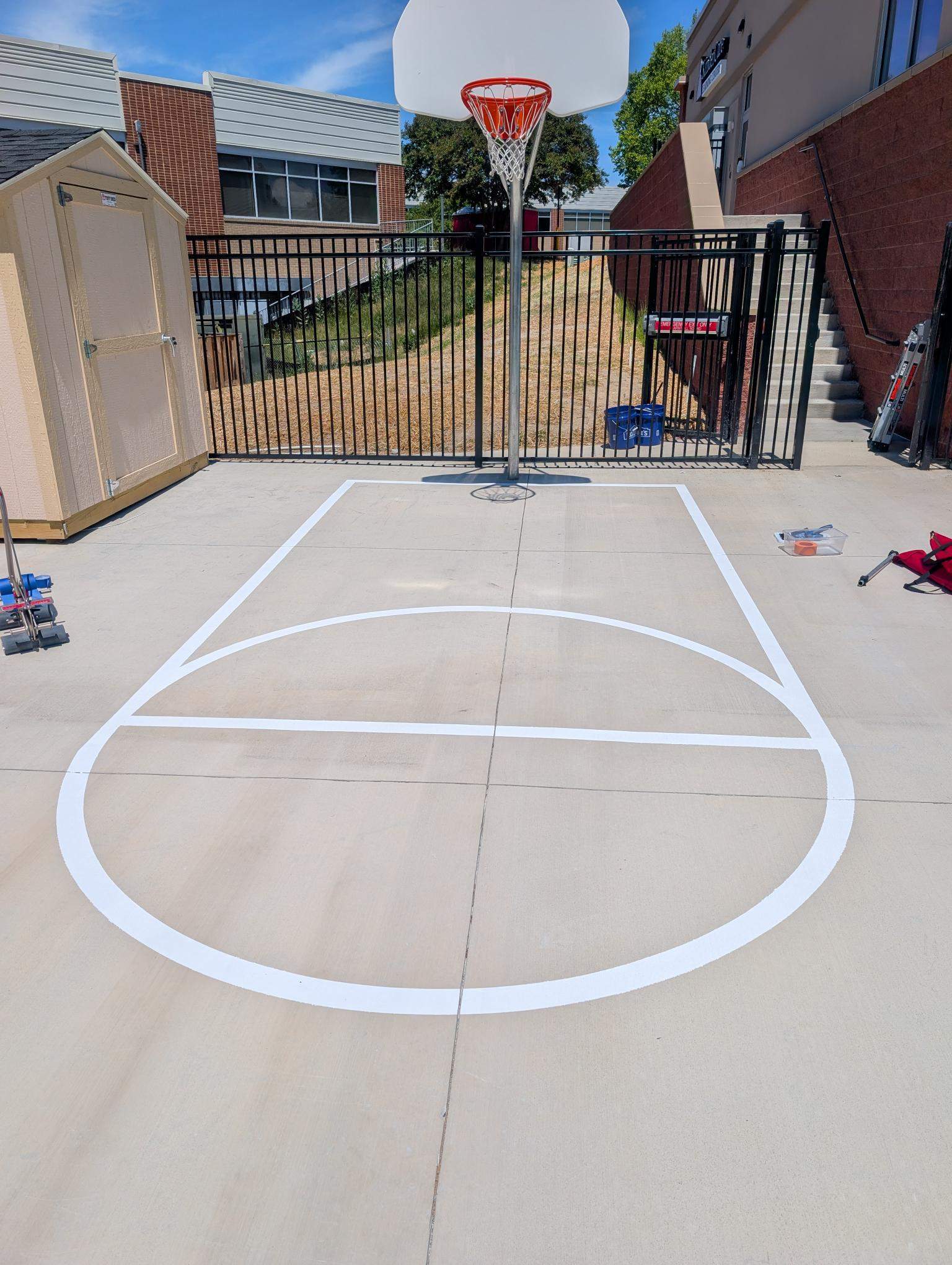 KinderCare Playground Turf and Custom Athletic Striping in Fredericksburg by Southwest Greens Midwest