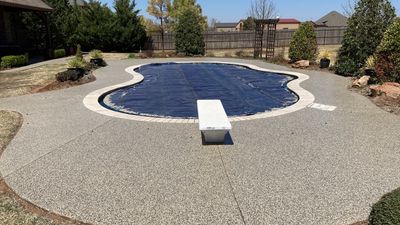 Patio & Pool Deck Coating with Cordwood