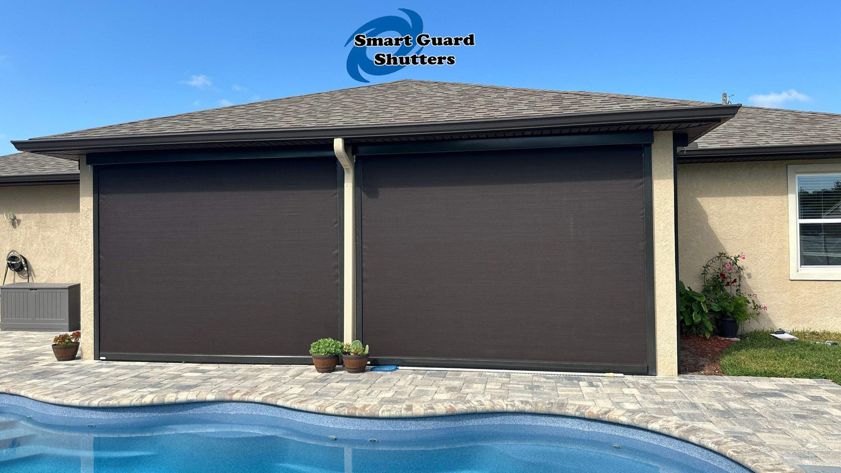 UltraShield Hurricane Screen in Bronze/Tobacco by Smart Guard Shutters