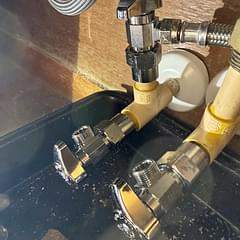 Kitchen sink repipe with new water valves by Elite Trade Services LLC