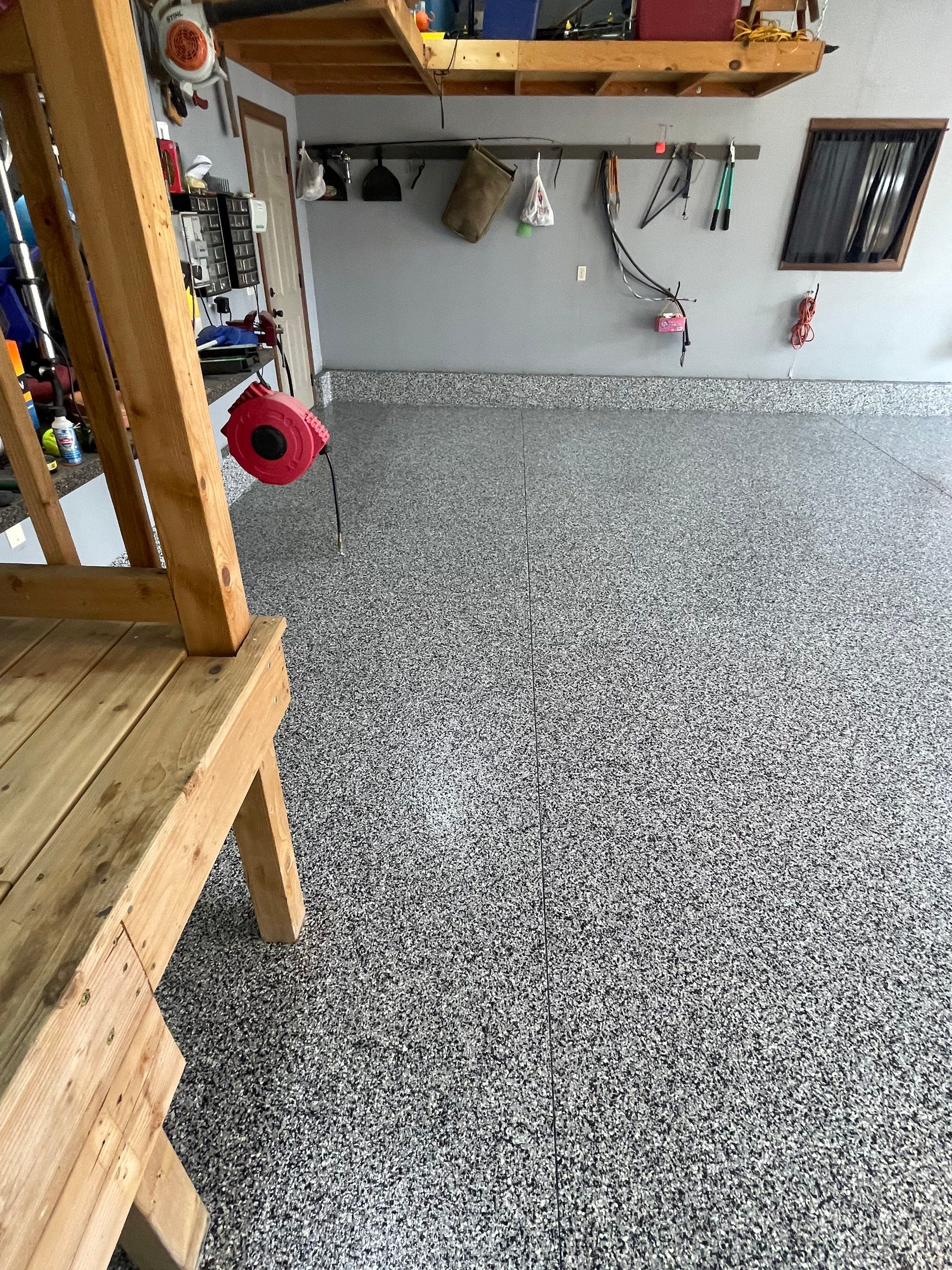 Residential Garage Floor Coating in Sioux Falls by Select Painting, Coatings & Garage Cabinets
