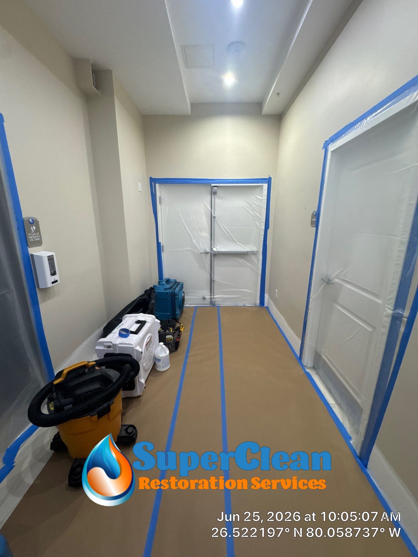 Commercial Water Damage Mitigation and Floor Drying in Boynton Beach by SuperClean