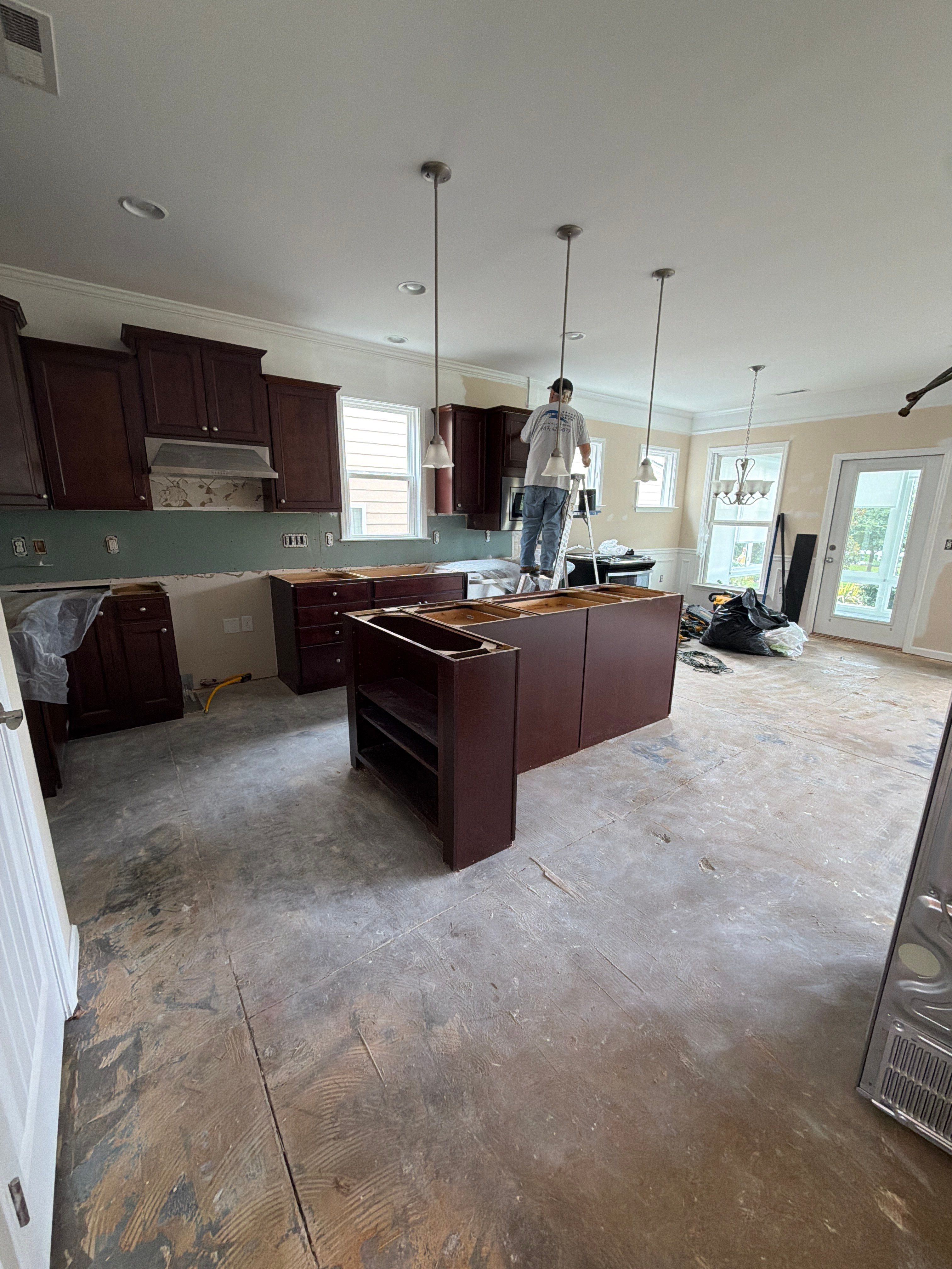 Luxury Vinyl Plank Flooring Installation and Interior Refresh in Durham by Billy Weatherspoon Contractor
